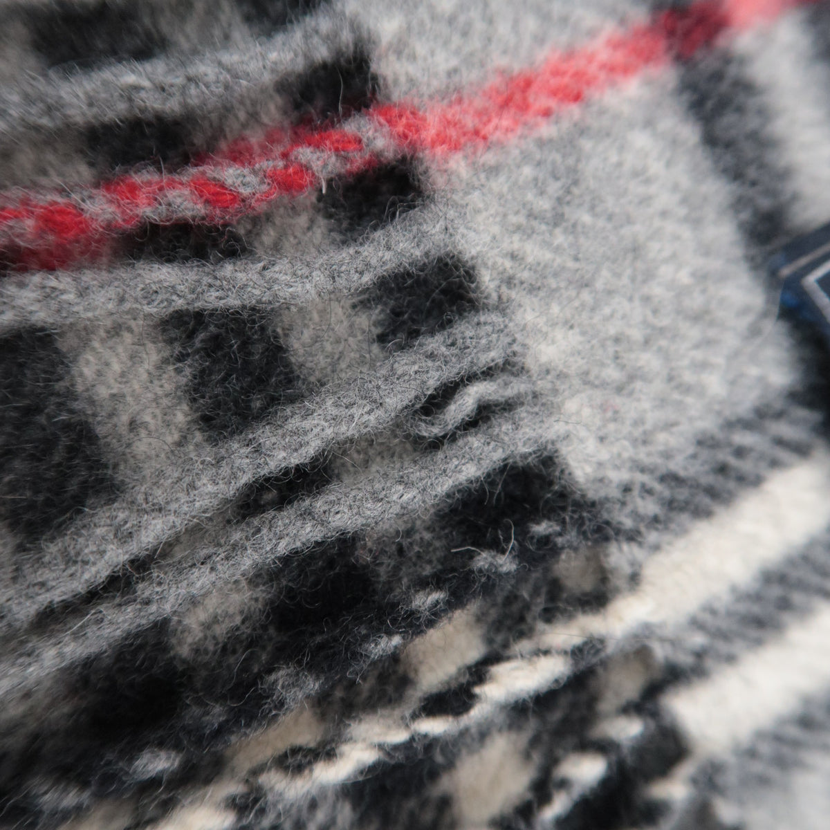 BURBERRY burberrys Nova Plaid Fringe Scarf 100% Wool Gray