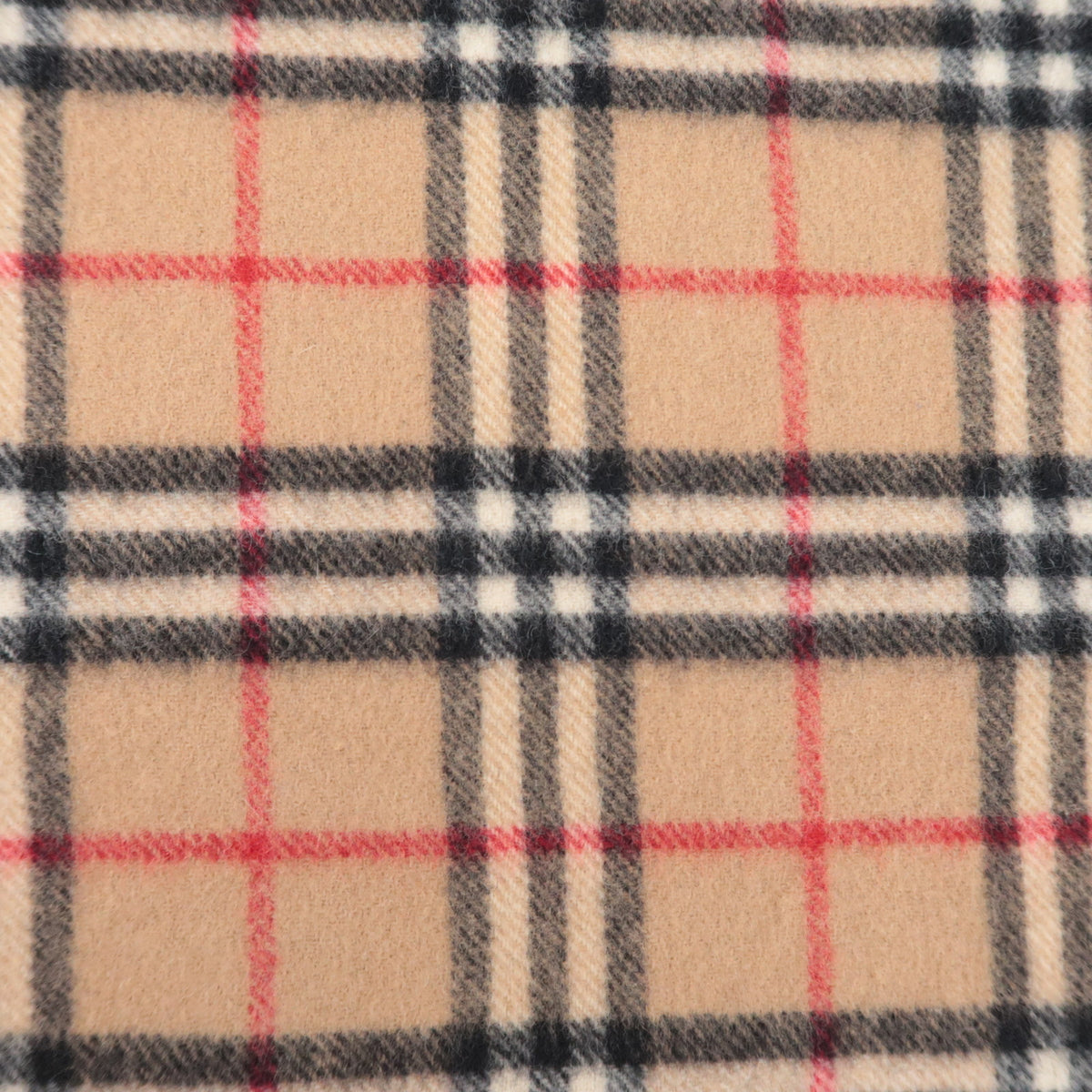 BURBERRY burberrys Nova Plaid Fringe Scarf 100% Wool Beige