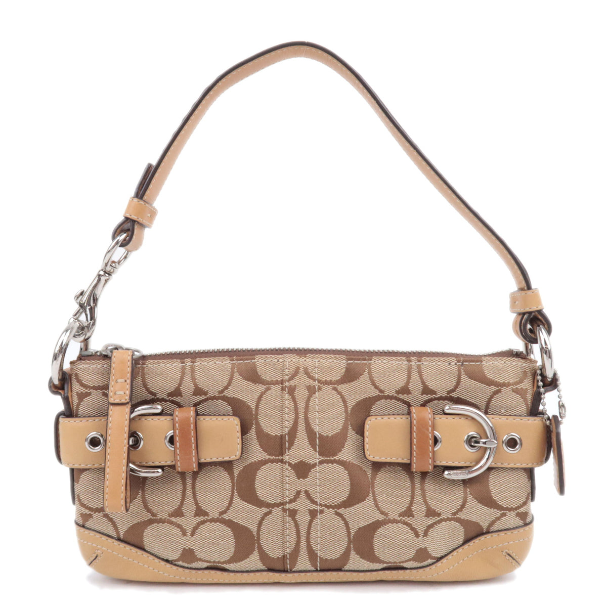 COACH Signature Canvas Shoulder Bag Beige 510792436