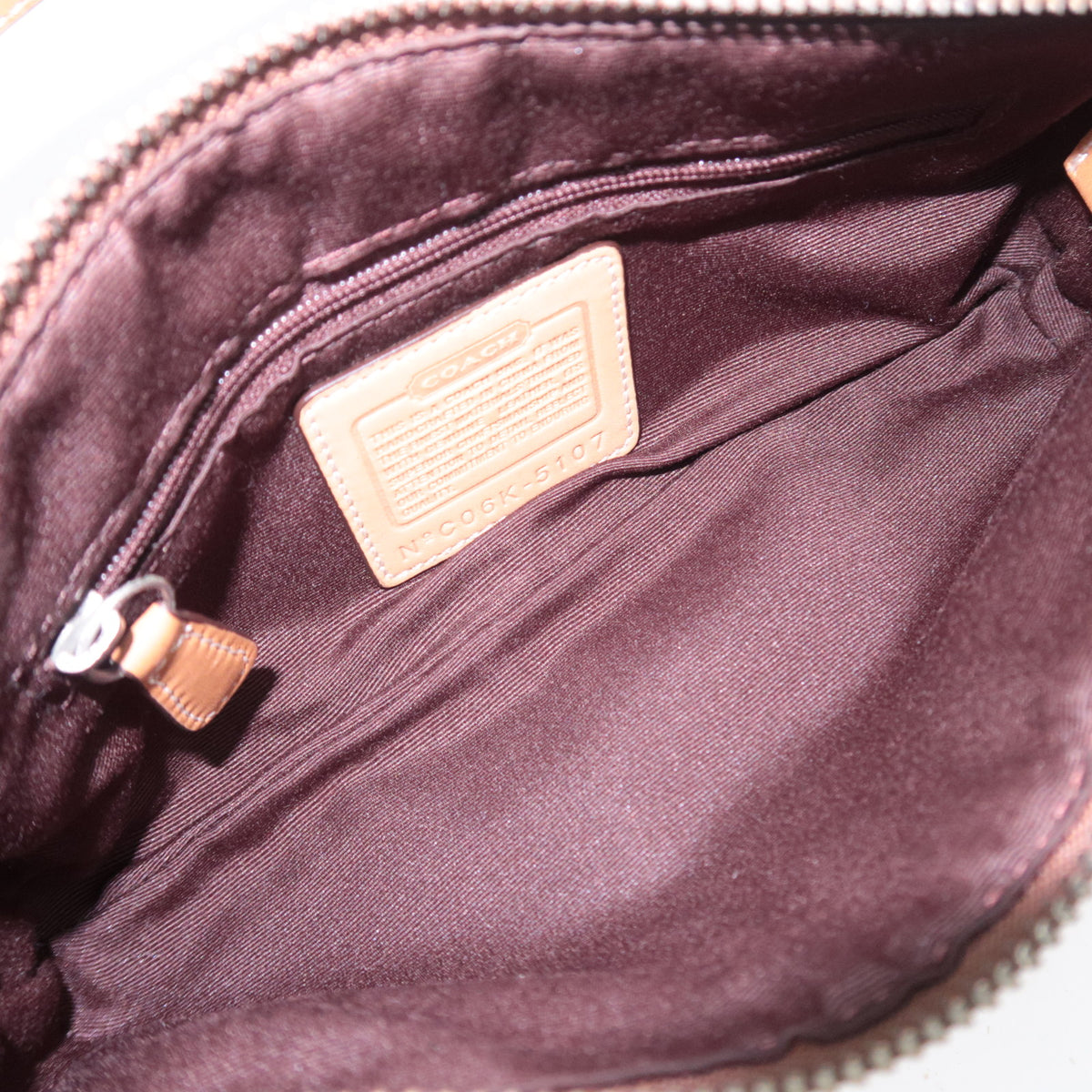 COACH Signature Canvas Shoulder Bag Beige 5107