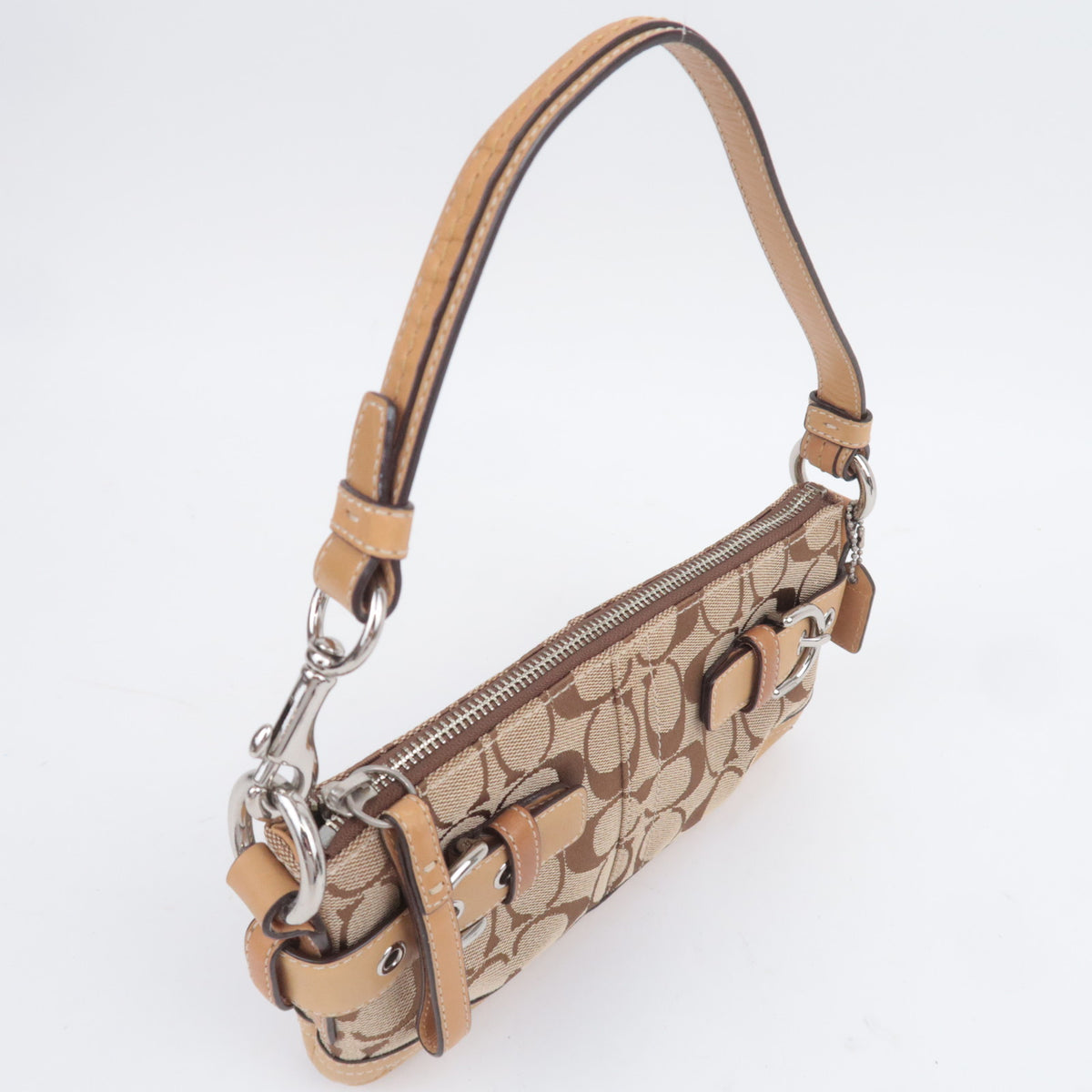 COACH Signature Canvas Shoulder Bag Beige 5107