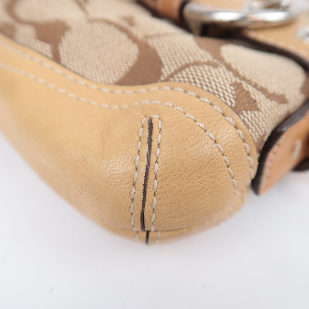 COACH Signature Canvas Shoulder Bag Beige 5107