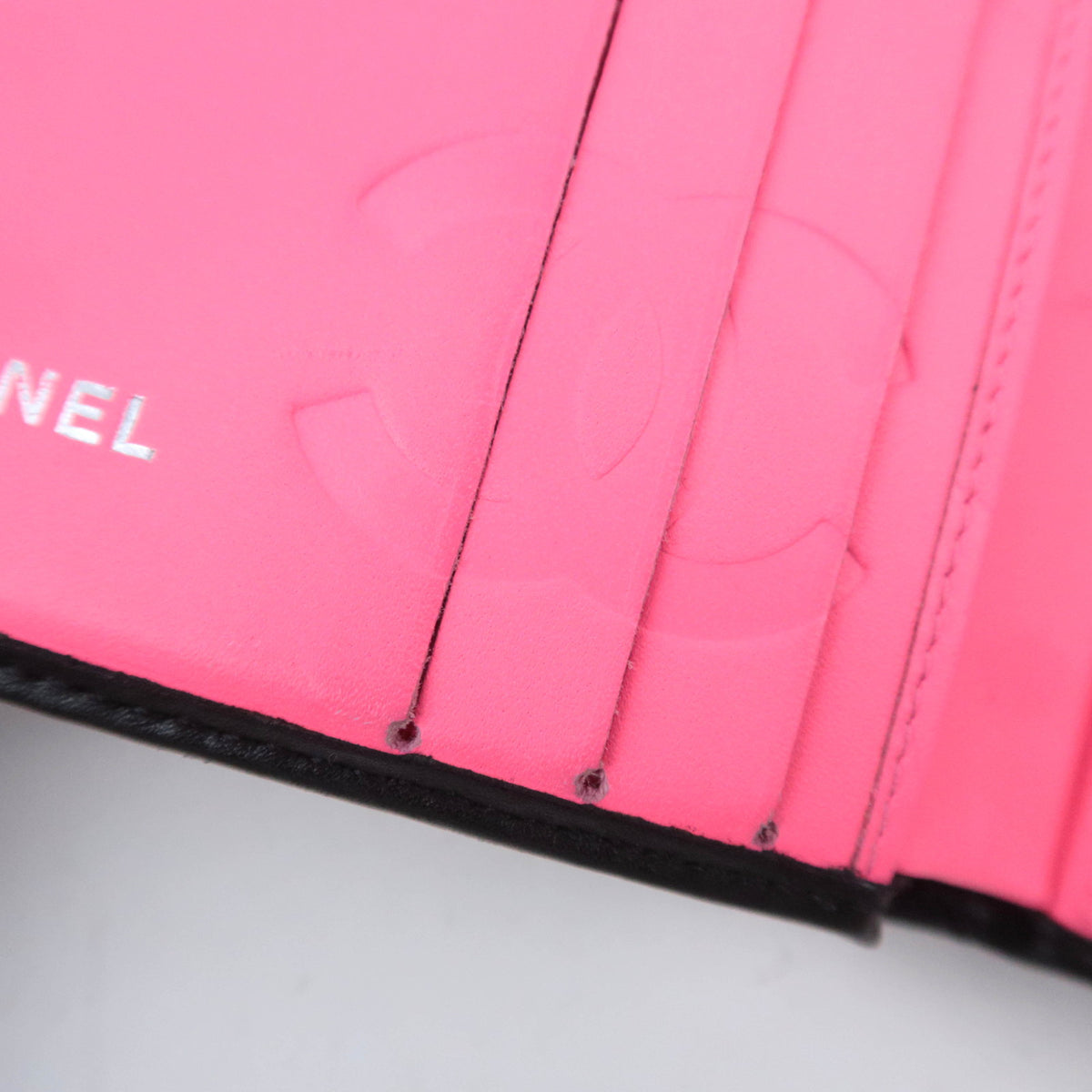 CHANEL Cambon Line Kiss Lock Wallet Lambskin