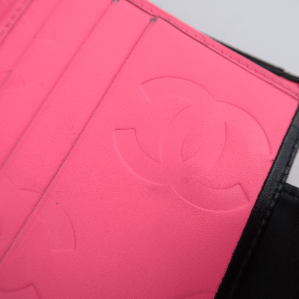CHANEL Cambon Line Kiss Lock Wallet Lambskin