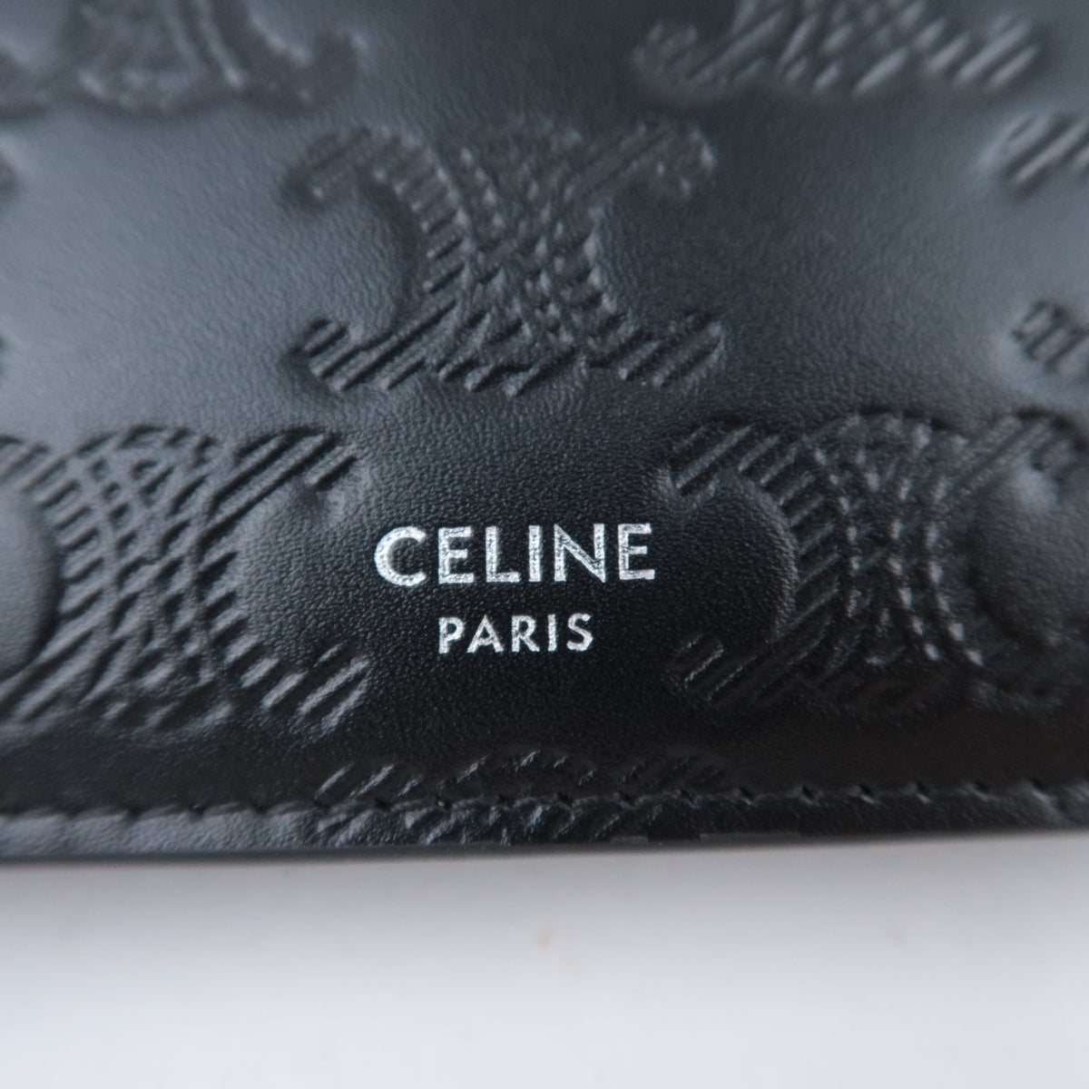 CELINE Triomphe Leather Wallet