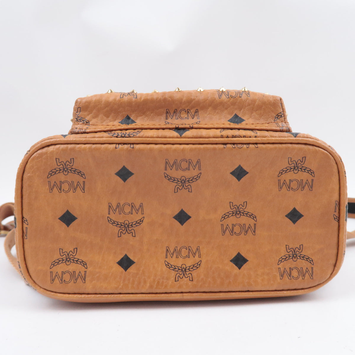 MCM Stark Visetos Leather Backpack