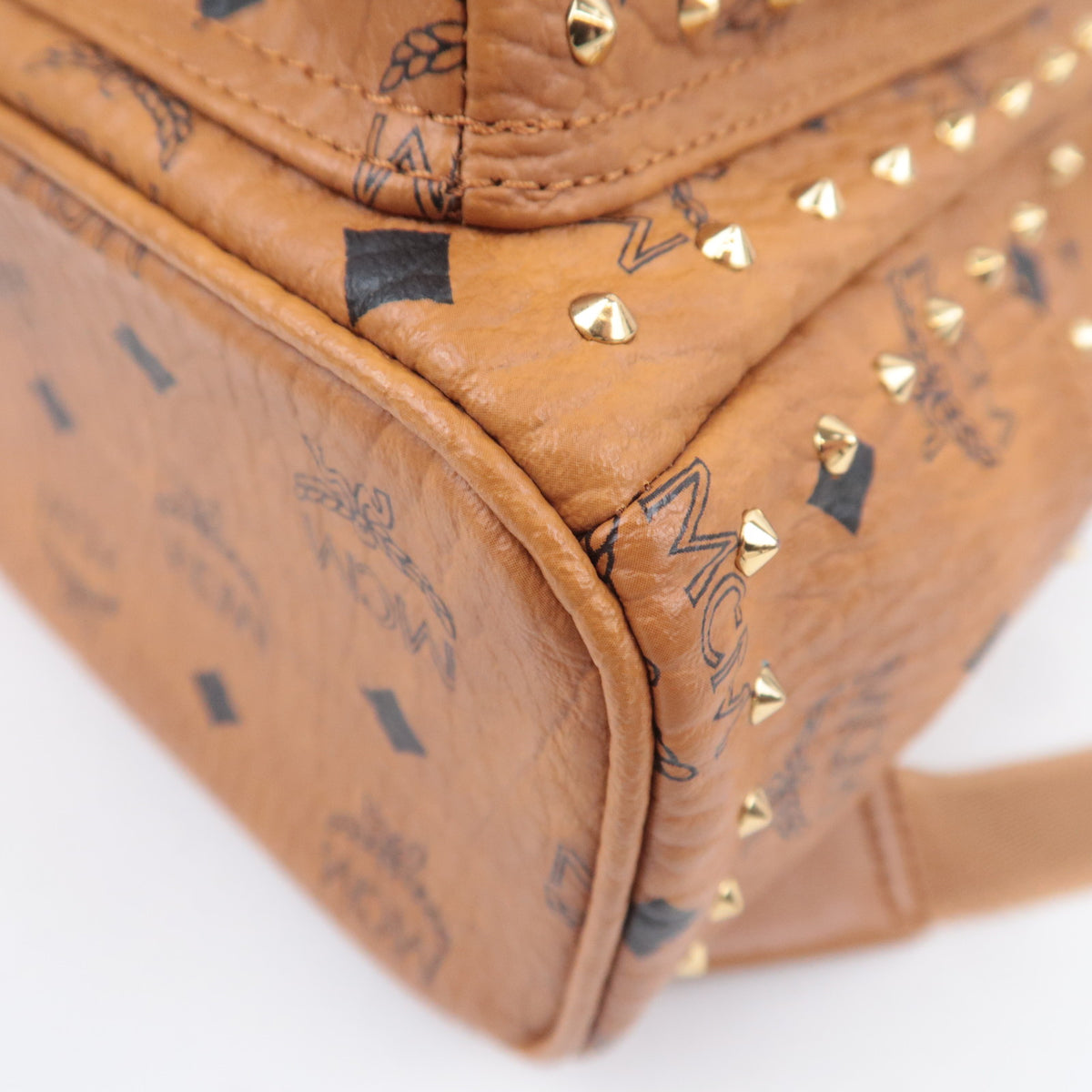MCM Stark Visetos Leather Backpack