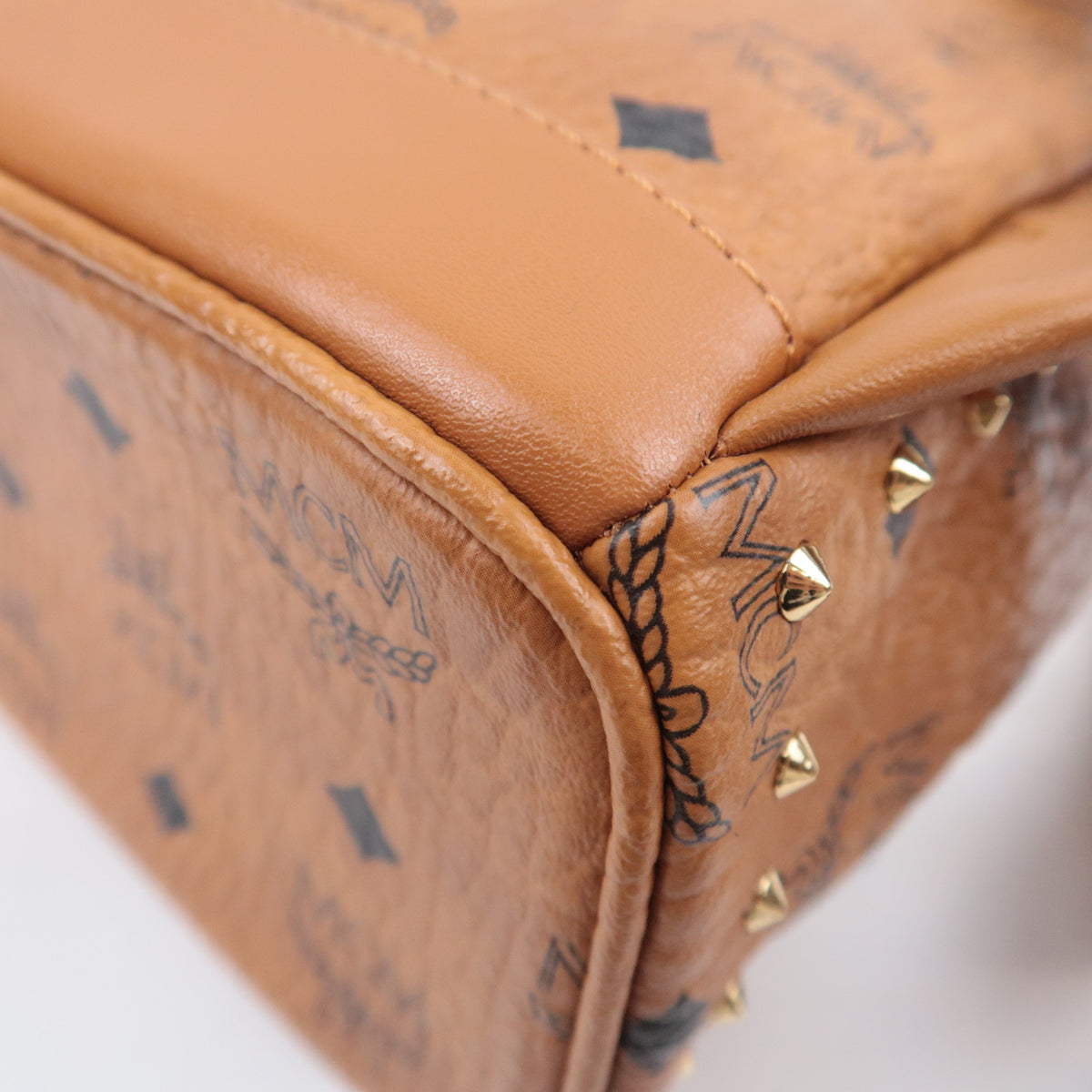 MCM Stark Visetos Leather Backpack