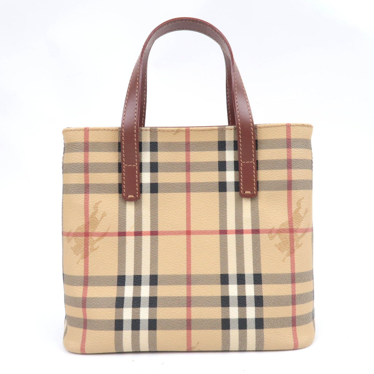 BURBERRY Haymarket Check Shadow Horse Mini Tote Bag