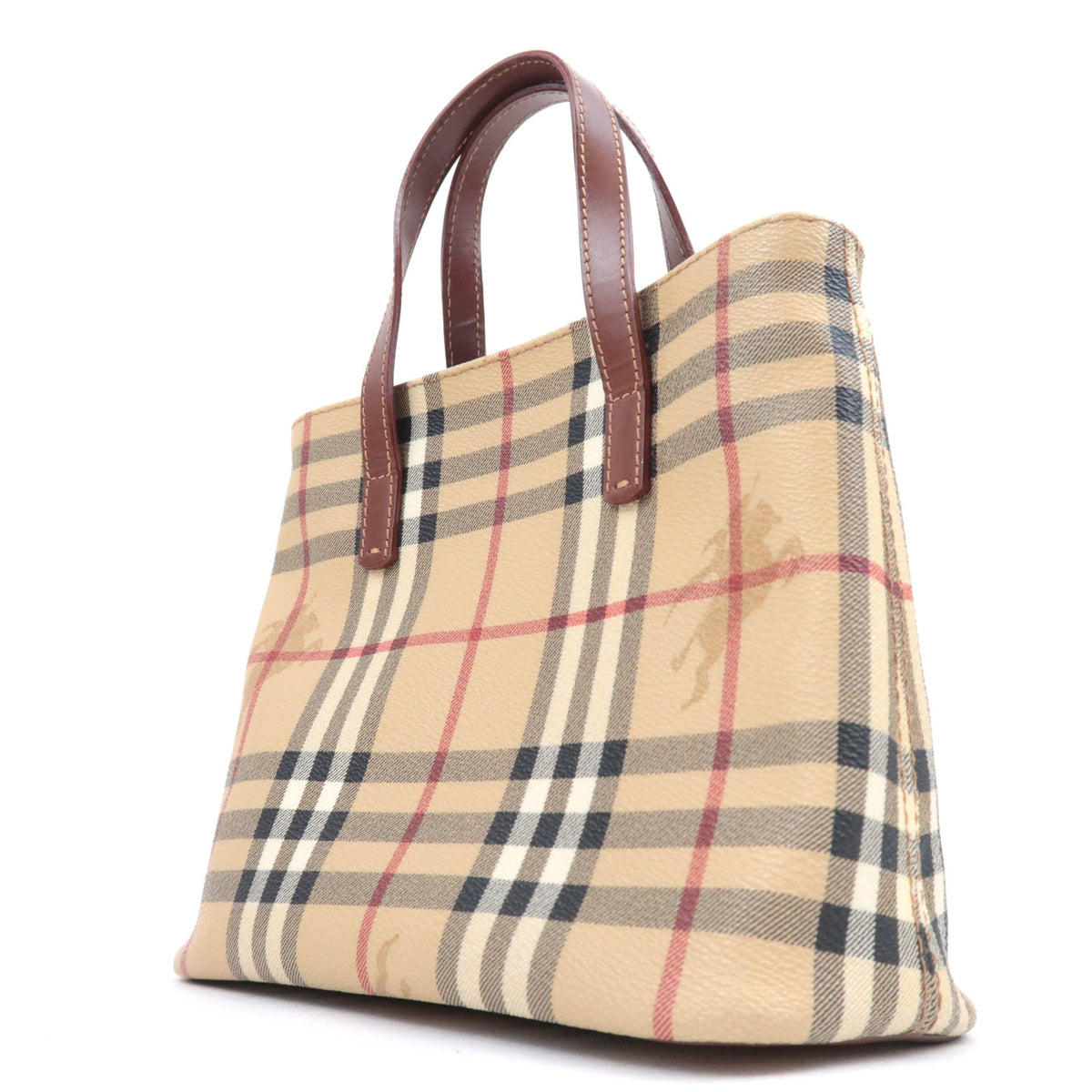 BURBERRY Haymarket Check Shadow Horse Mini Tote Bag