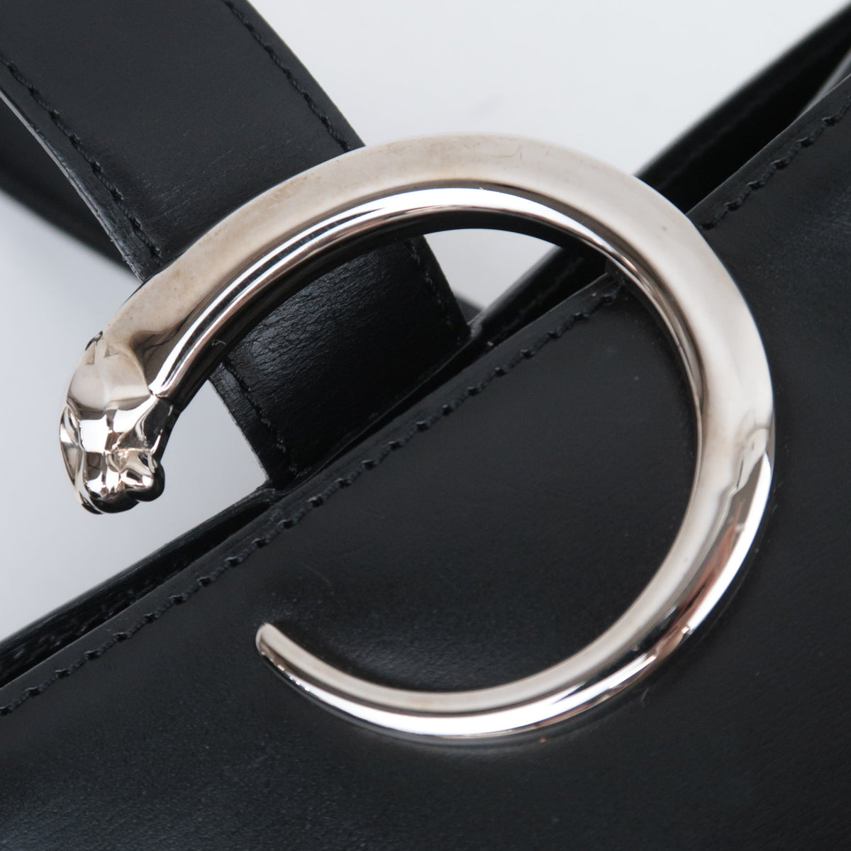 CARTIER Panthere Leather One Shoulder Bag