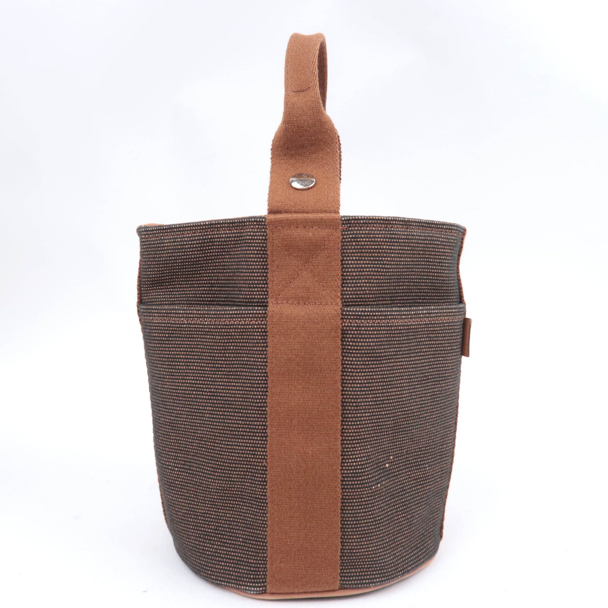 HERMES Saxo PM Canvas Bucket Tote Bag