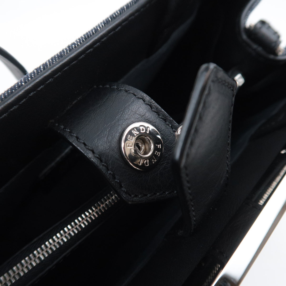 FENDI Petit 2Jours Denim Shoulder Bag 8BH253