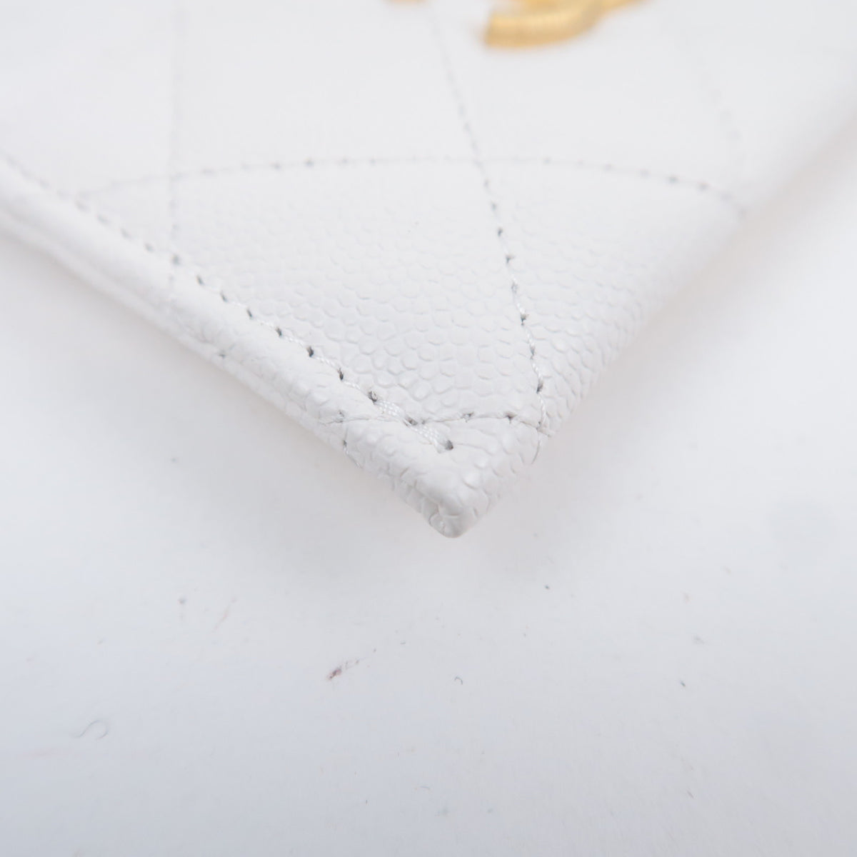 CHANEL Coco Mark Quilted Classic Card Holder Caviarskin