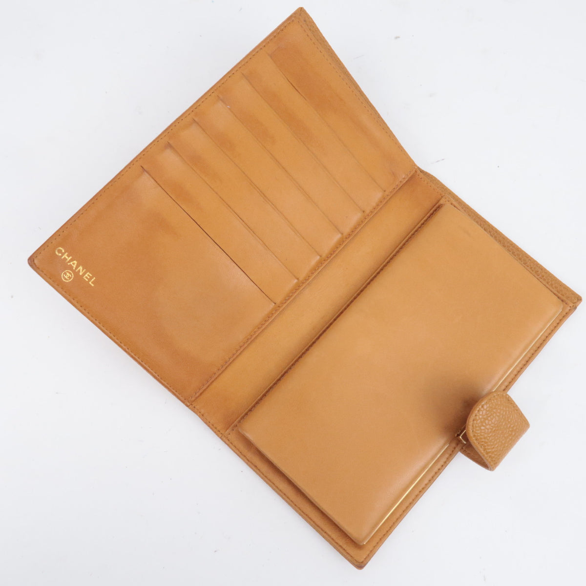 CHANEL Coco Mark Bi-Fold Long Wallet Caviarskin