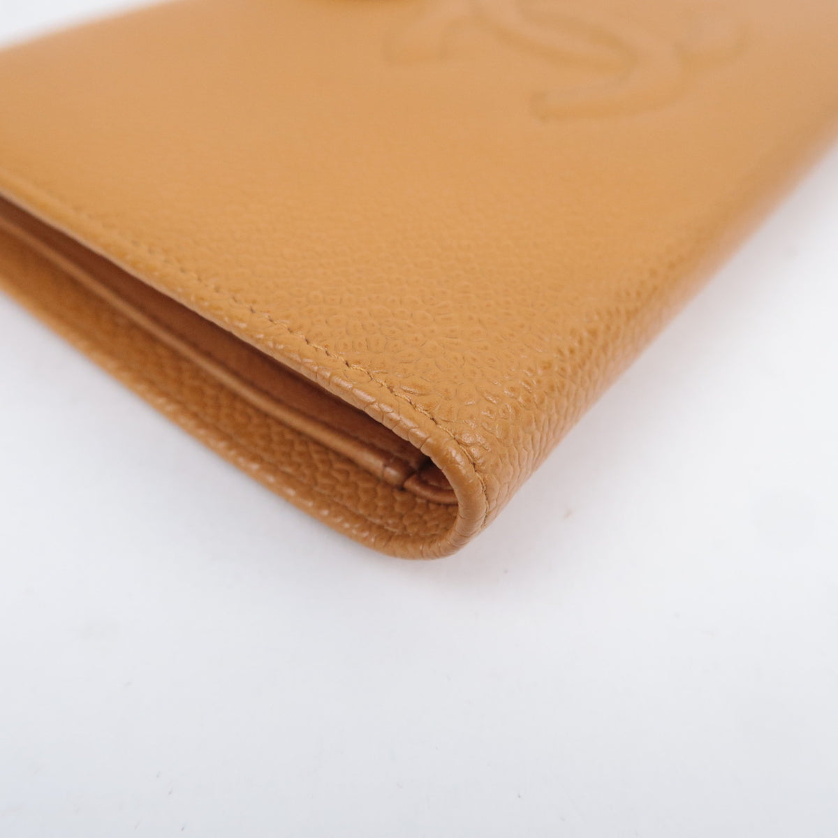 CHANEL Coco Mark Bi-Fold Long Wallet Caviarskin