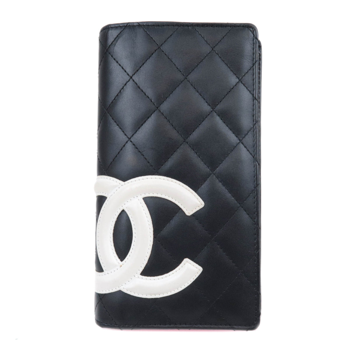 CHANEL Cambon Line Bi-Fold Long Wallet Lambskin92546