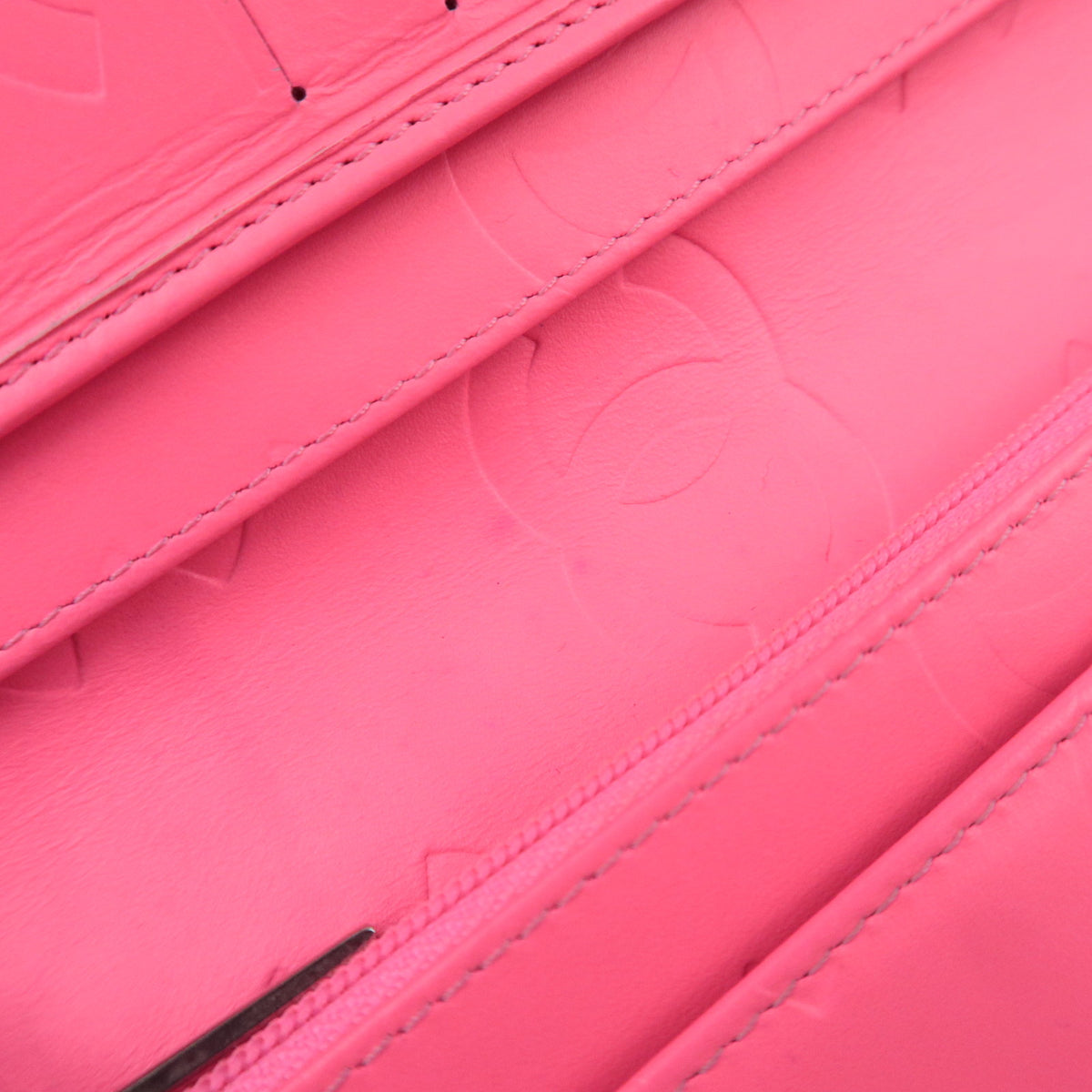 CHANEL Cambon Line Bi-Fold Long Wallet Lambskin