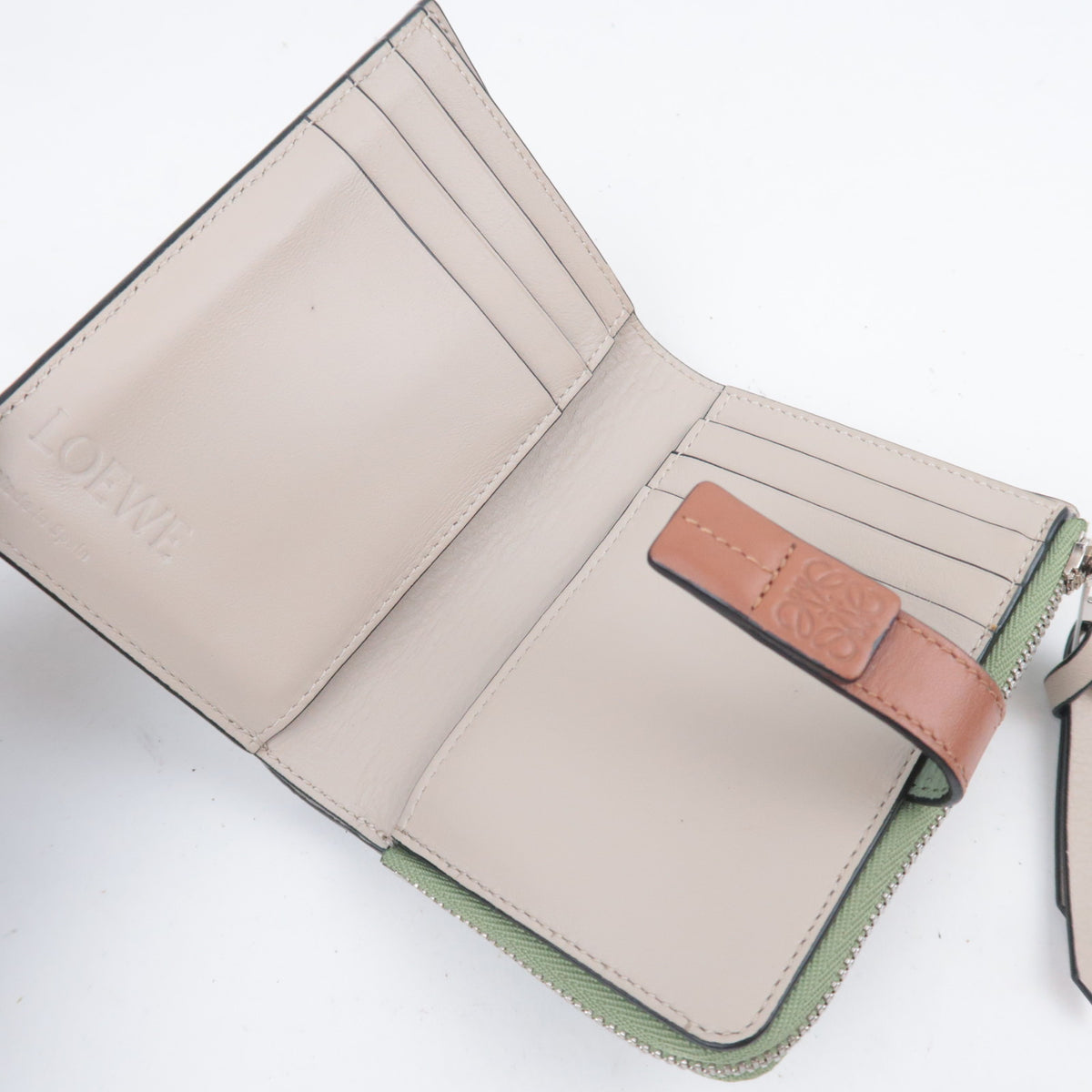LOEWE Slim Zip Leather Compact Wallet