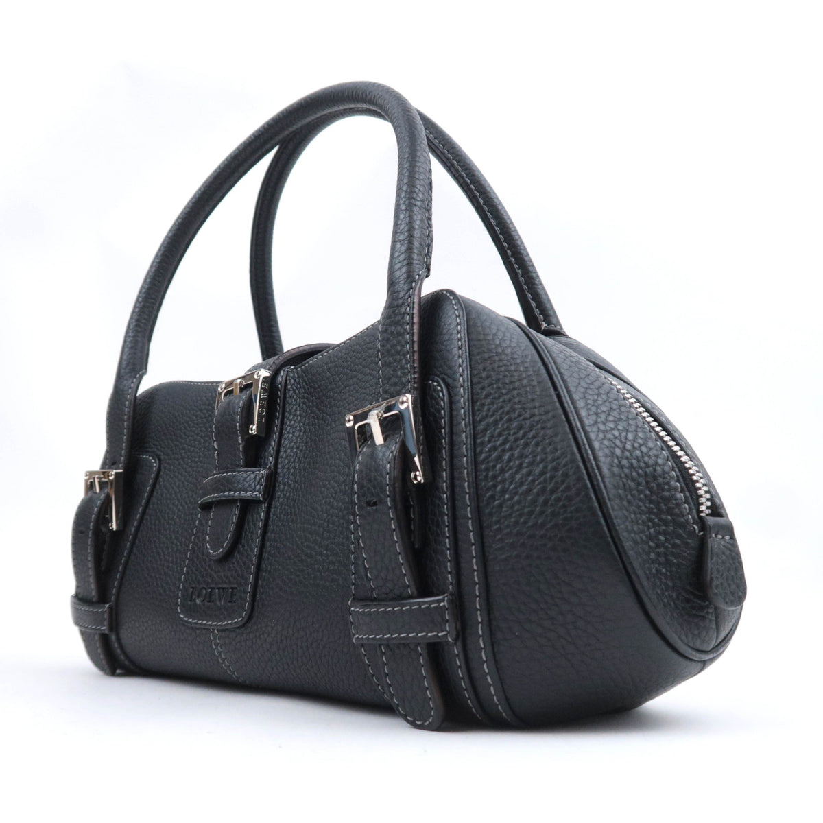 LOEWE Senda Leather Handbag Black