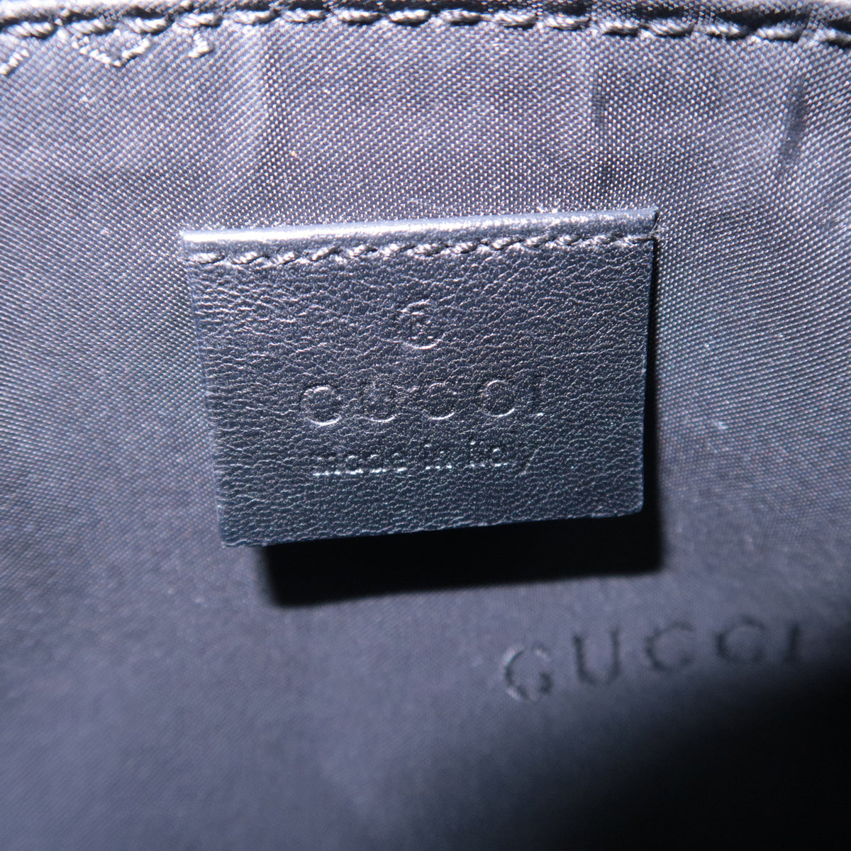 GUCCI GG Canvas Boat Bag Black 039.1103
