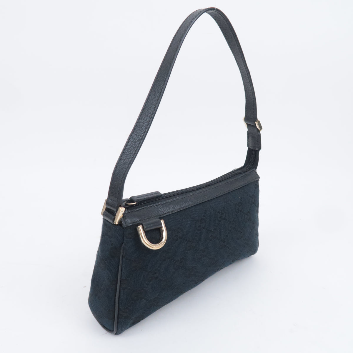 GUCCI Abby GG Canvas Small Handbag Black 145750