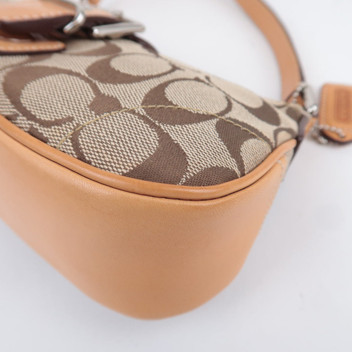 COACH Signature Small Shoulder Bag Beige 6362