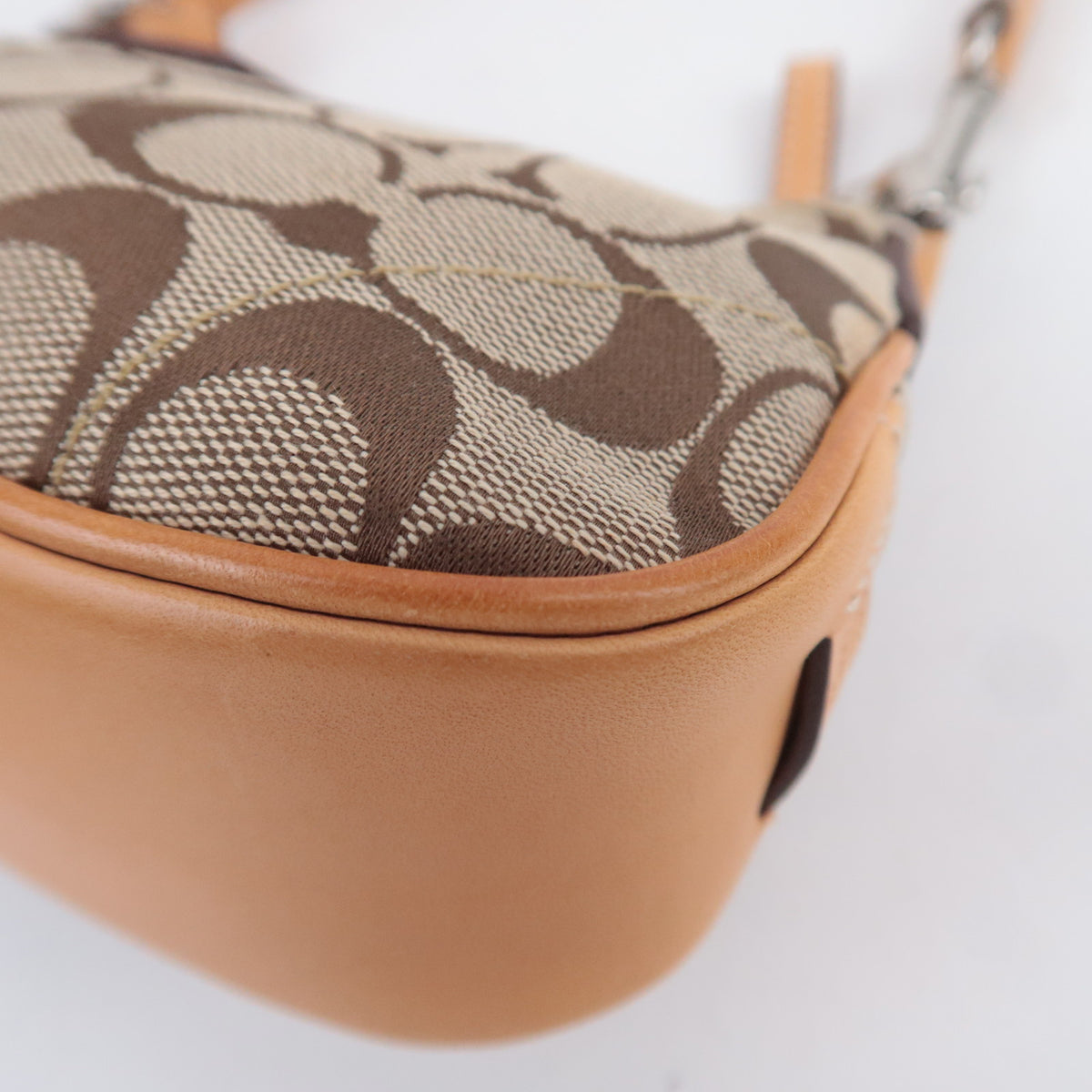 COACH Signature Small Shoulder Bag Beige 6362