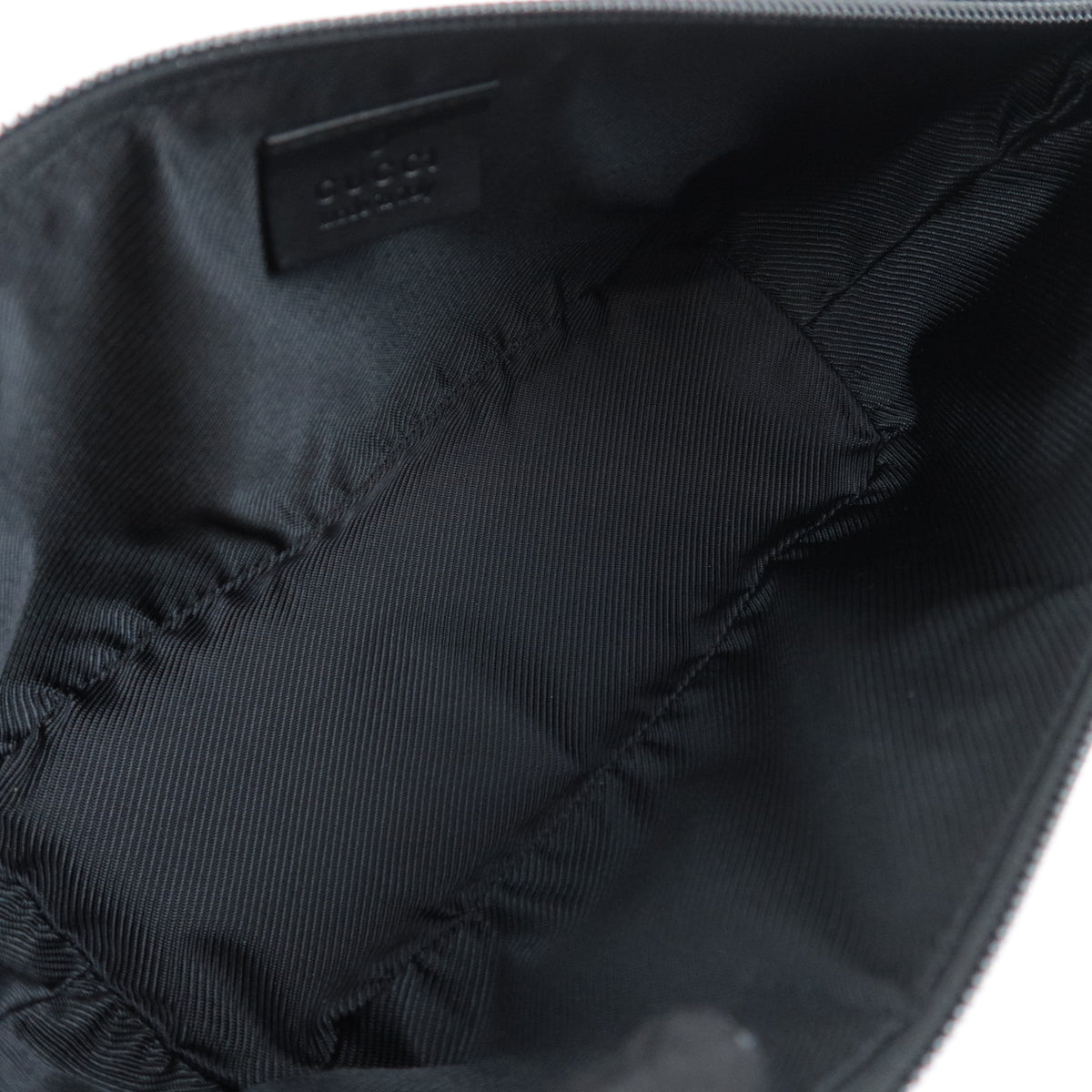 GUCCI GG Canvas Boat Bag Black 07198