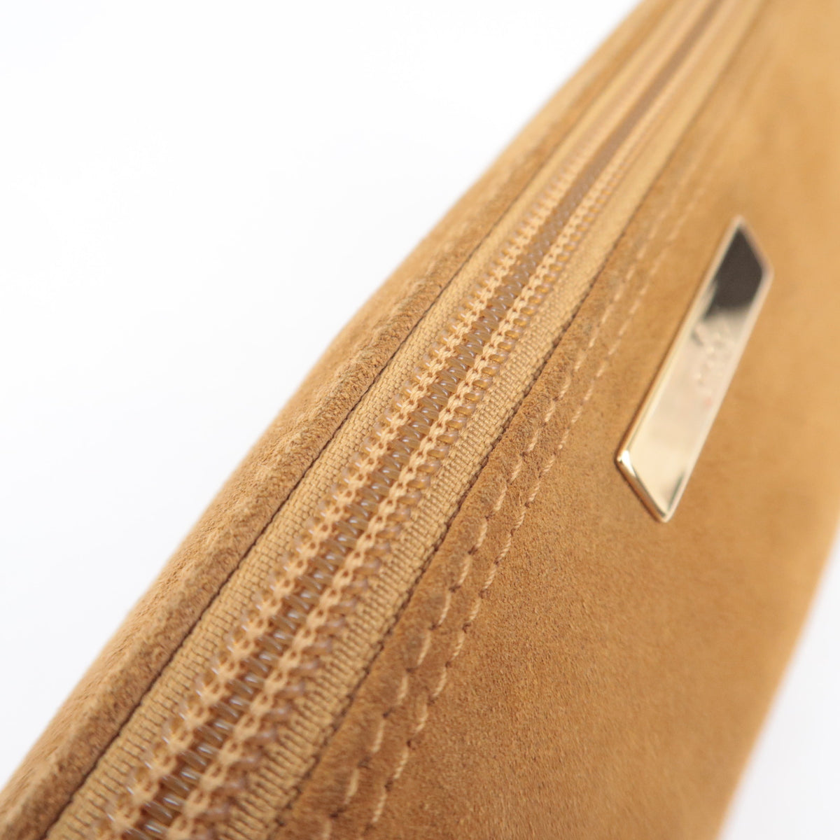 GUCCI Suede Boat Bag Light Brown 039.1103
