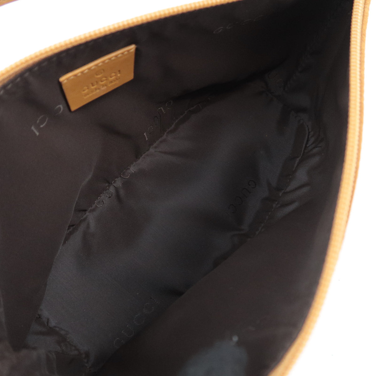 GUCCI Suede Boat Bag Light Brown 039.1103
