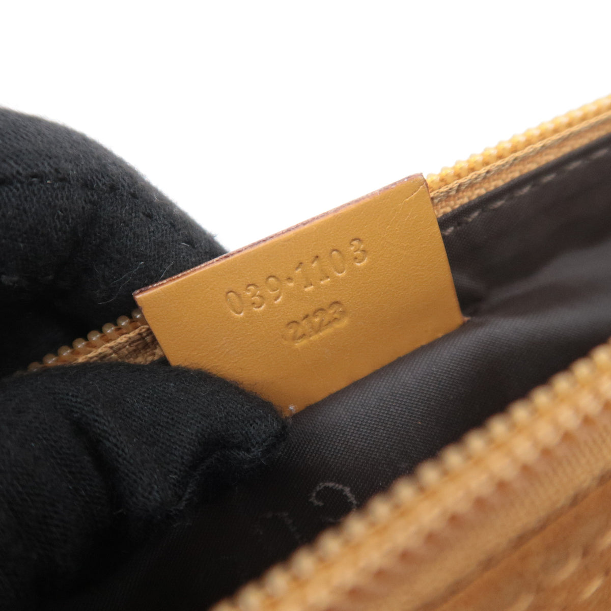GUCCI Suede Boat Bag Light Brown 039.1103