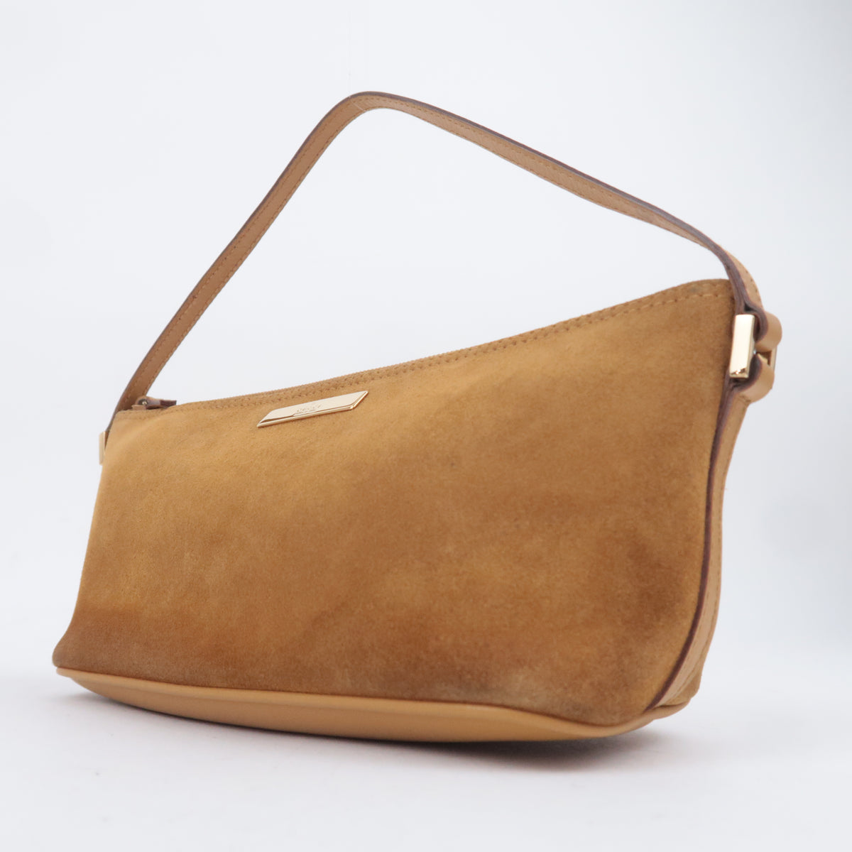 GUCCI Suede Boat Bag Light Brown 039.1103