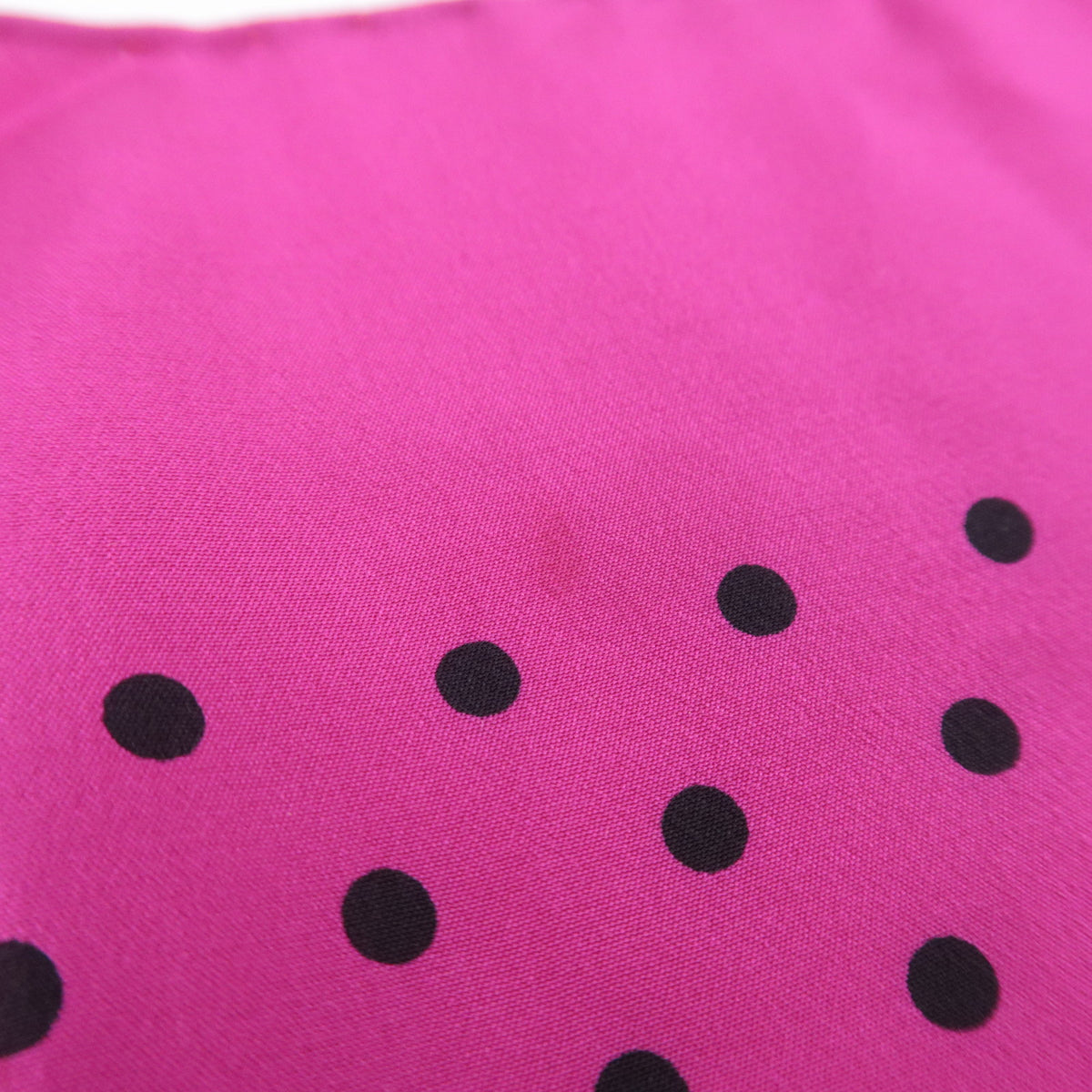 CHANEL Scarf Coco Mark Polka Dot Print 100% Silk