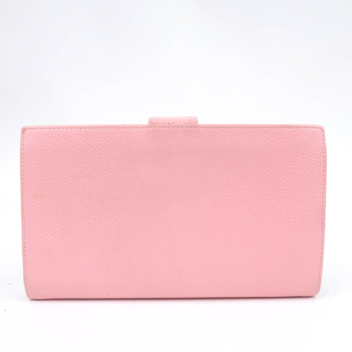 CHANEL Coco Mark Kiss Lock Wallet Caviarskin