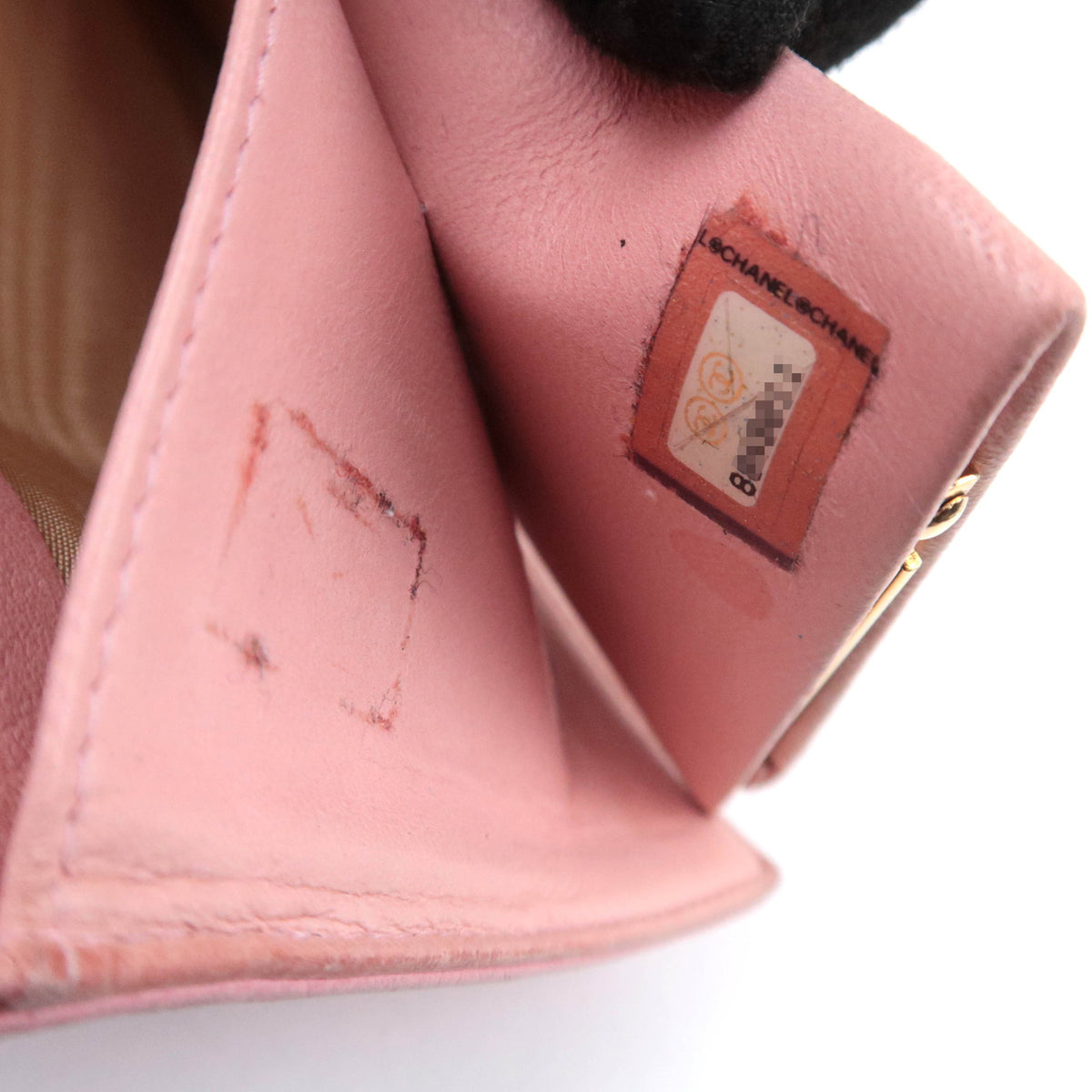 CHANEL Coco Mark Kiss Lock Wallet Caviarskin