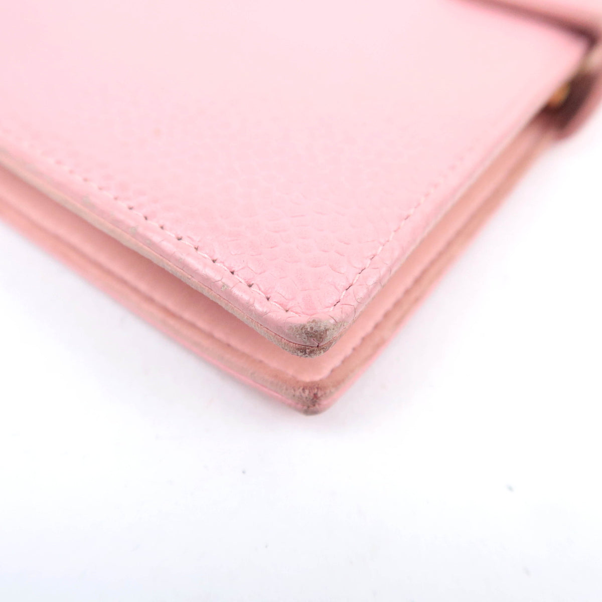 CHANEL Coco Mark Kiss Lock Wallet Caviarskin
