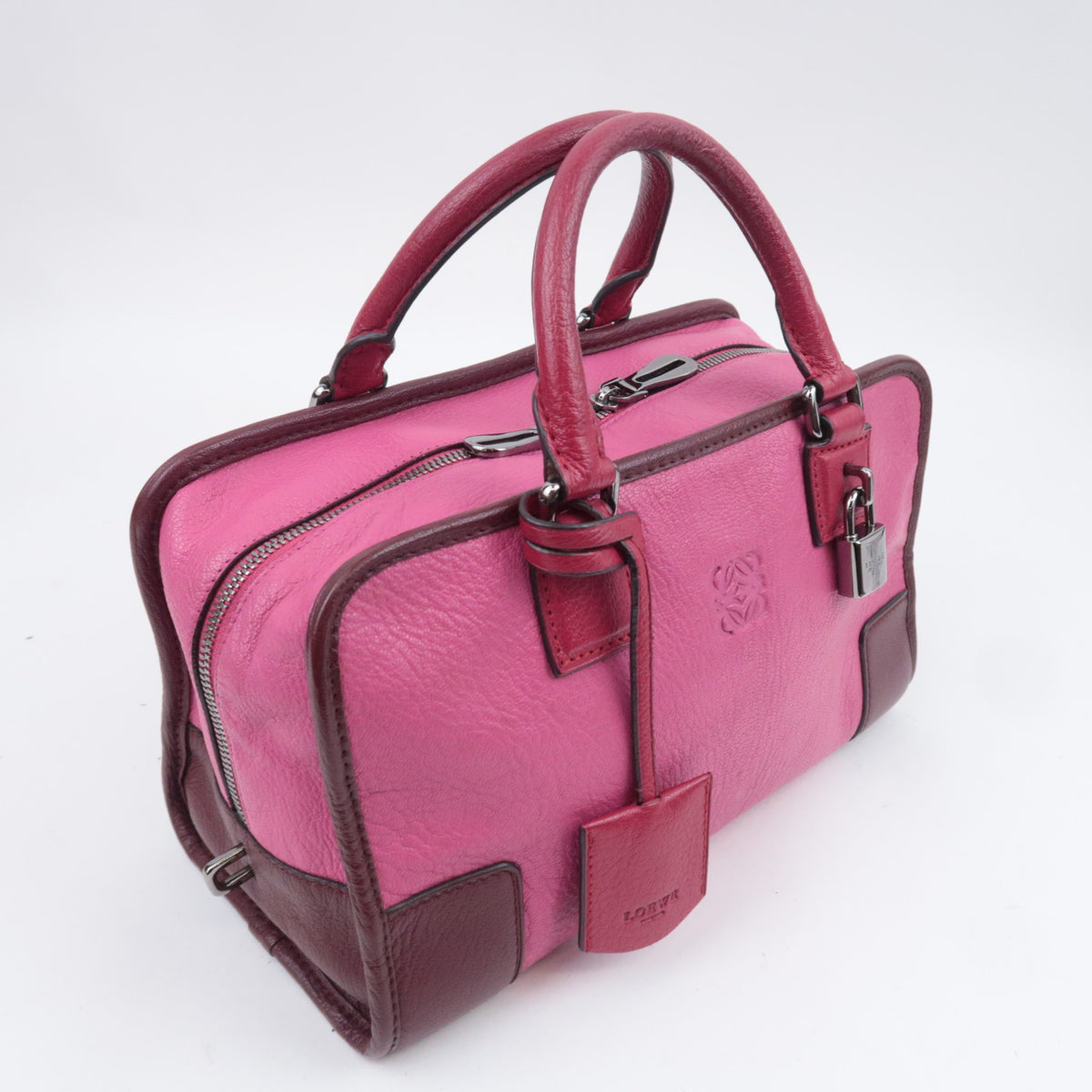 LOEWE Amazona 28 Handbag Leather Pink
