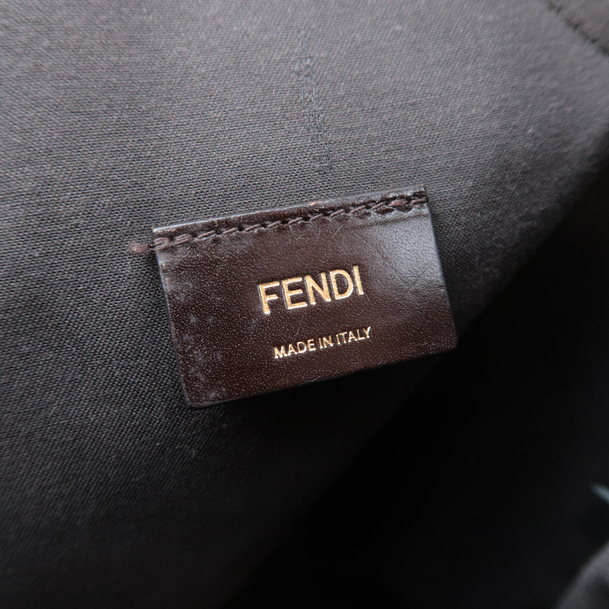 FENDI Zucca Canvas Leather Tote Bag 8BH263