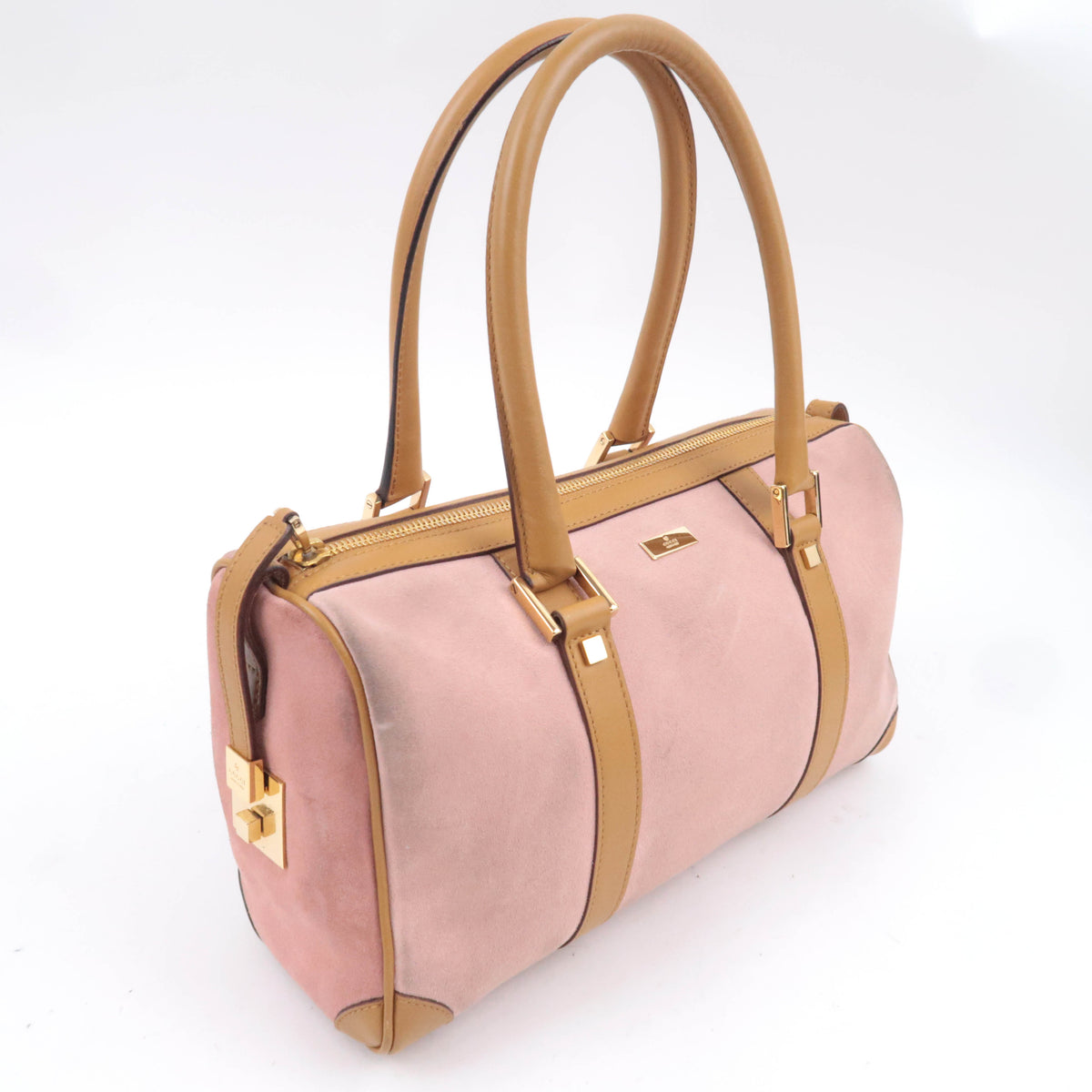 GUCCI by Tom Ford Pink Suede Satchel Bag 000.0851