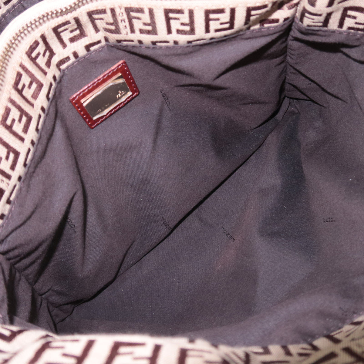 FENDI Zucchino Canvas Leather Tote Bag 8BH133
