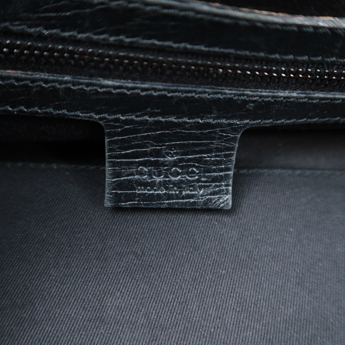 GUCCI by Tom Ford GG Canvas Wood Handle Handbag Black 112683