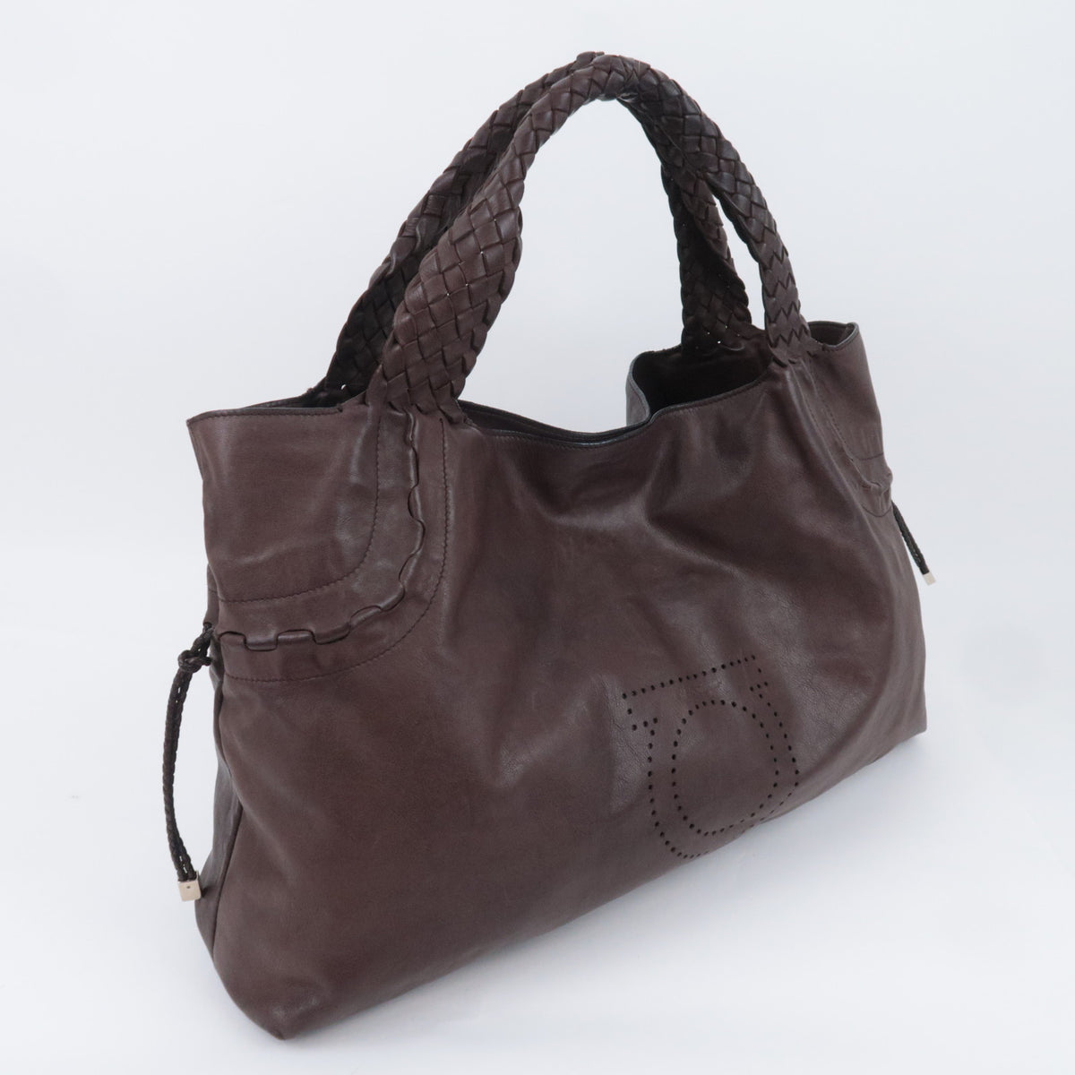 Ferragamo Gancini Leather Shoulder Bag