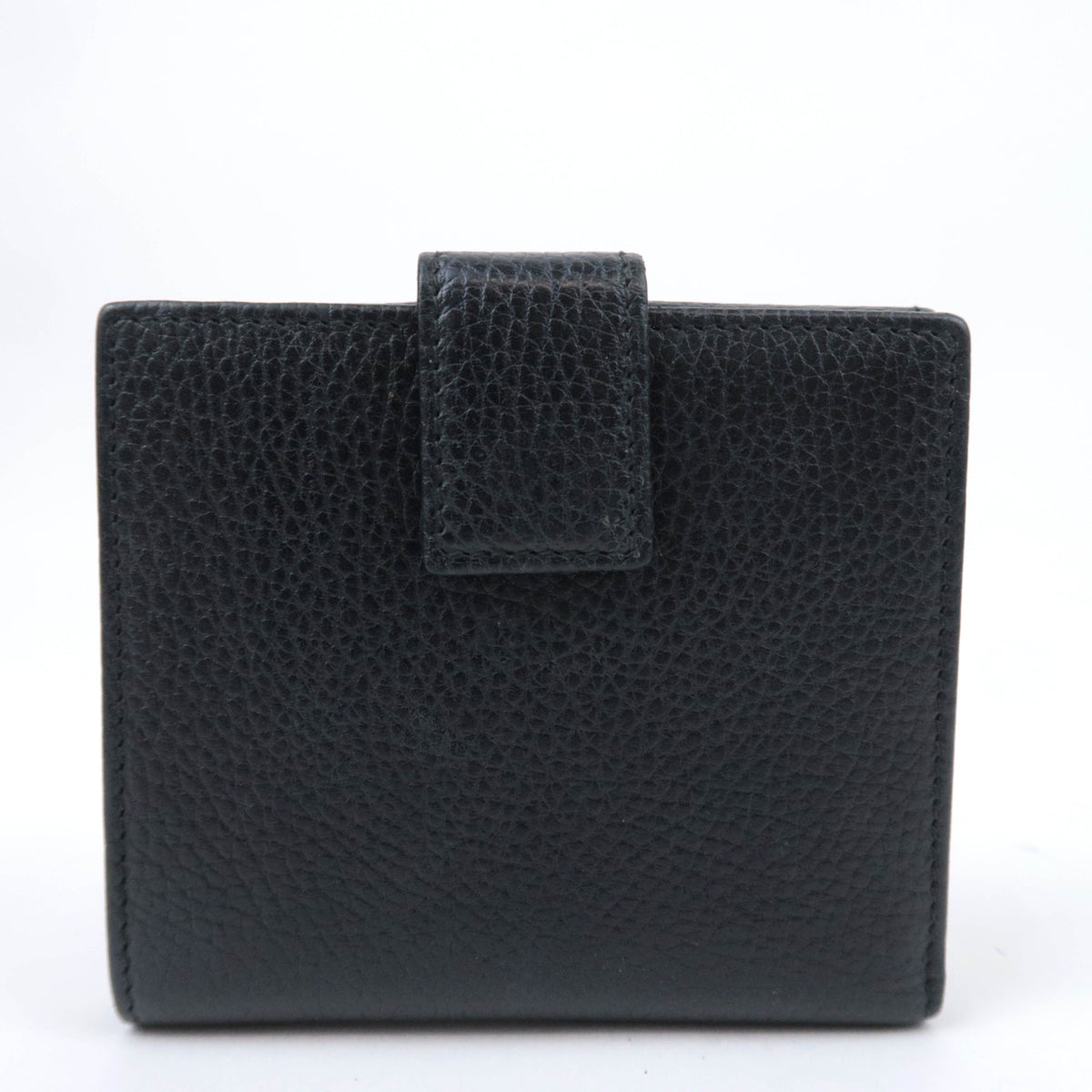 GUCCI GG Marmont Leather Double Snap Wallet Black 456122