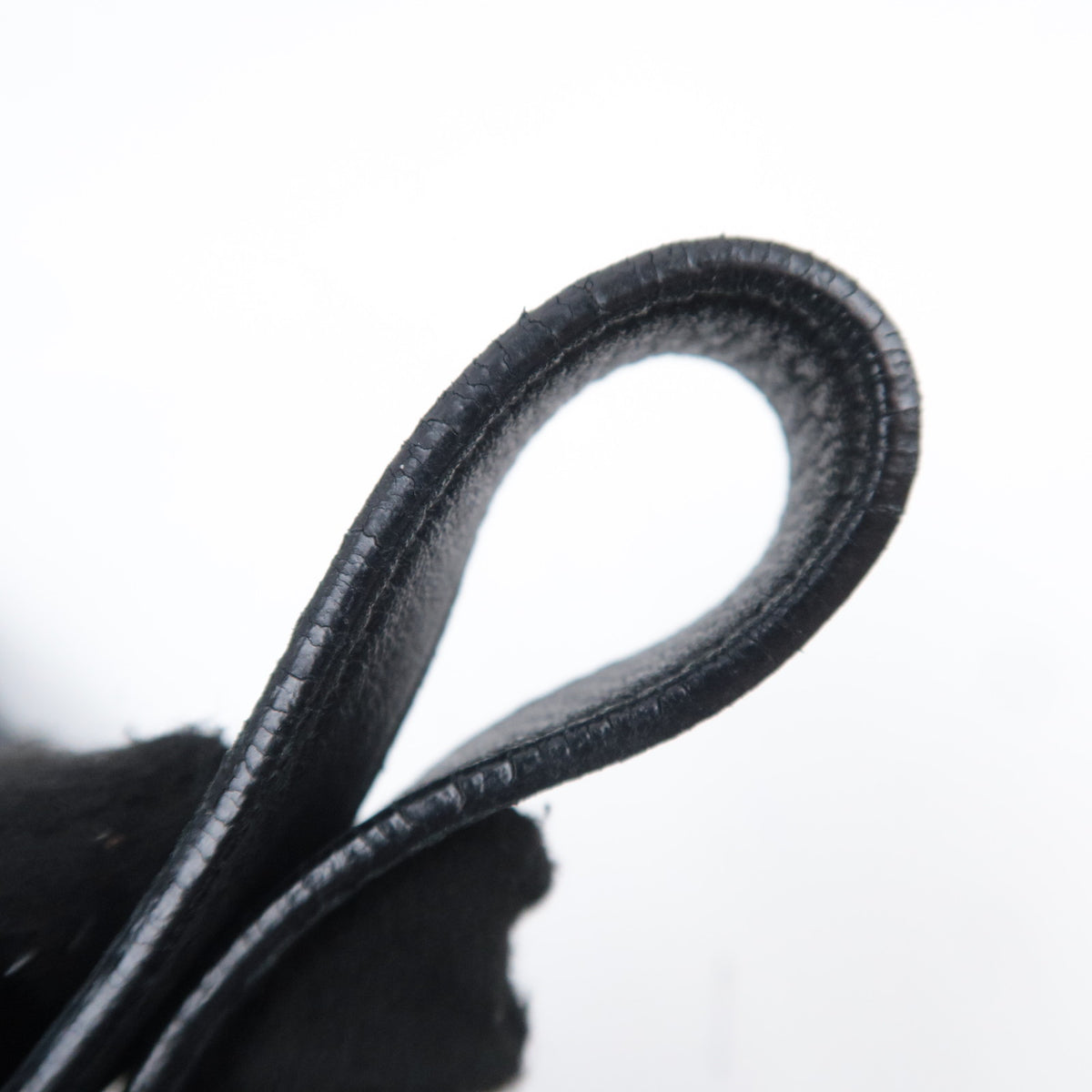 PRADA Gathered Leather Crossbody Flap Bag Black