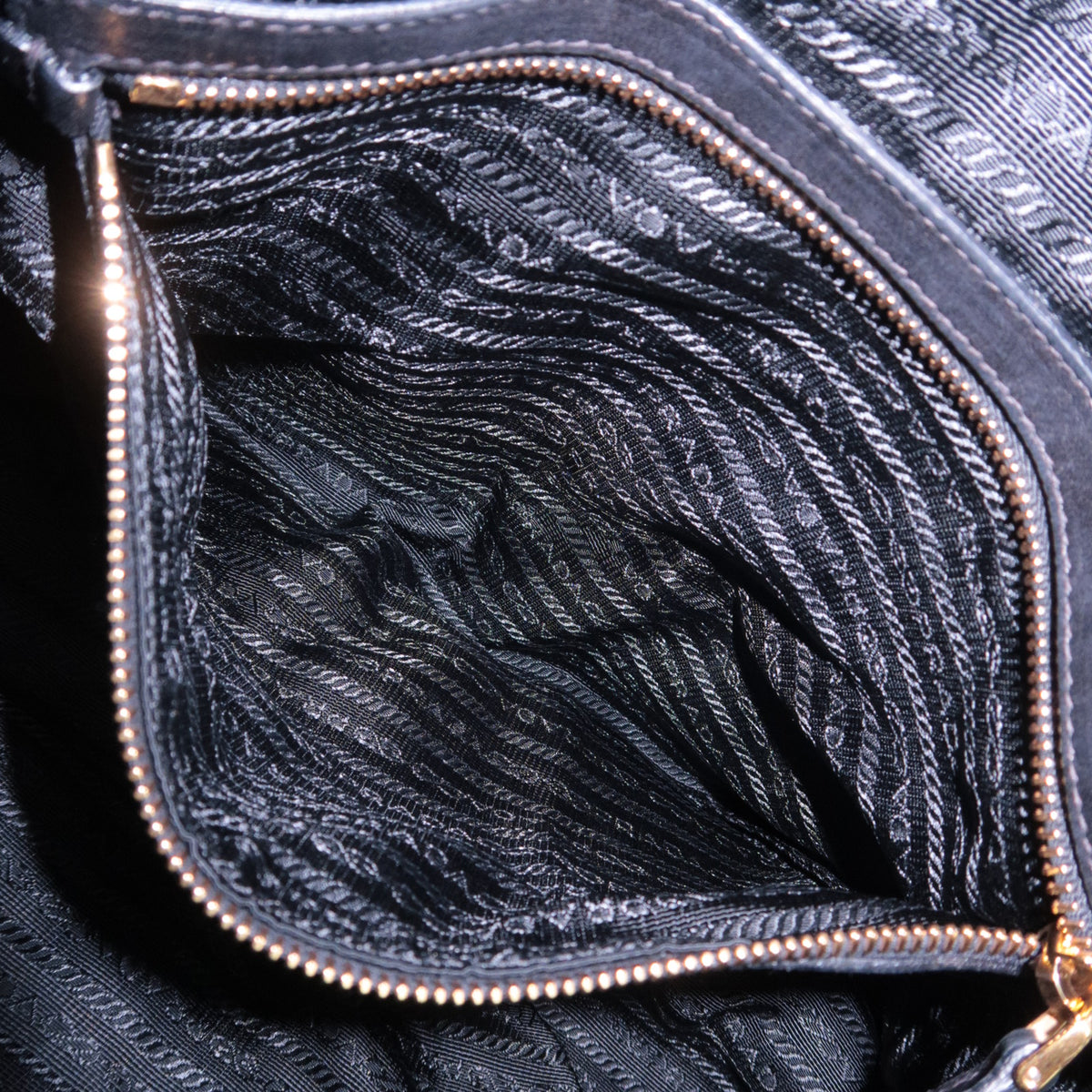 PRADA Gathered Leather Crossbody Flap Bag Black