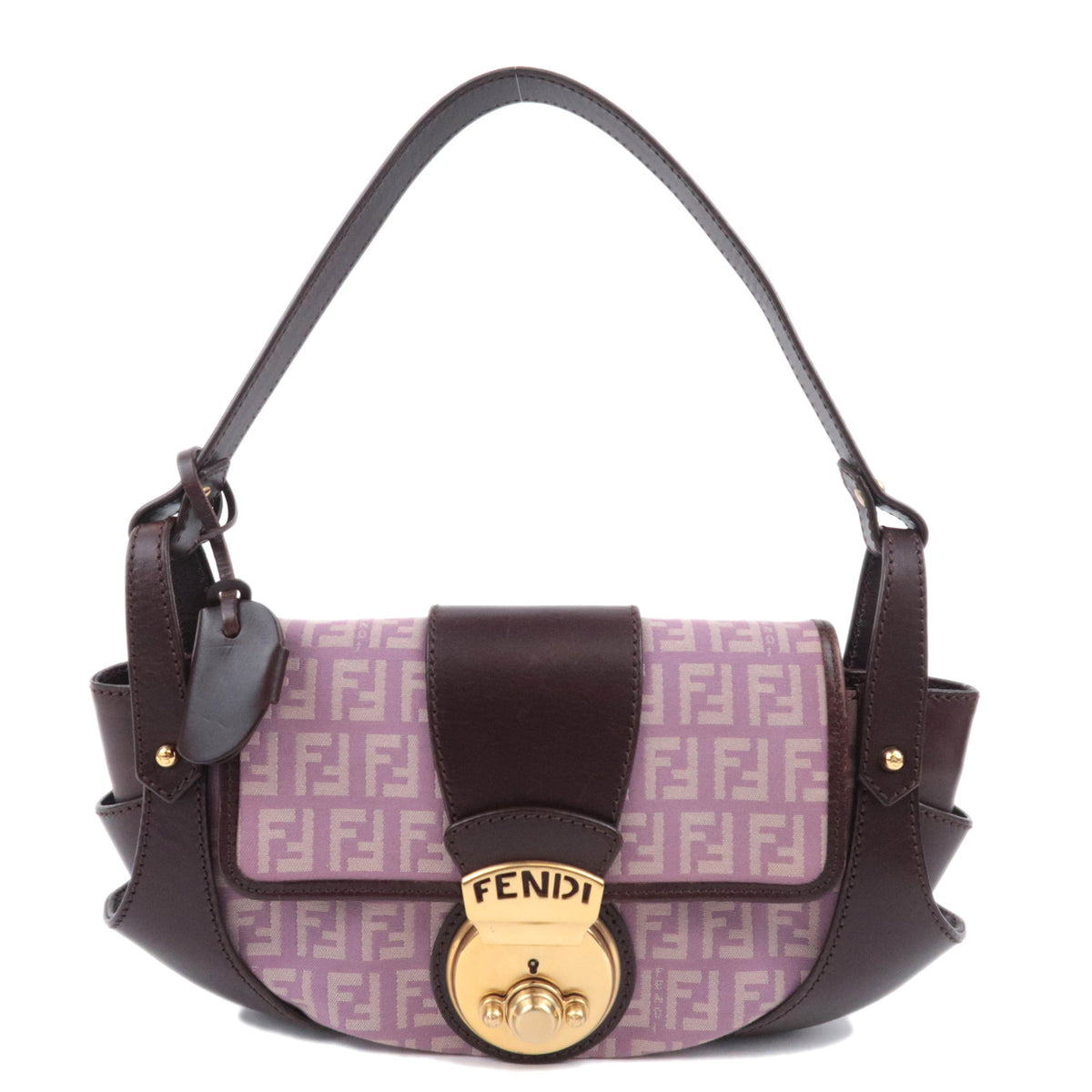 FENDI Zucchino Canvas Shoulder Bag 8BR42992797