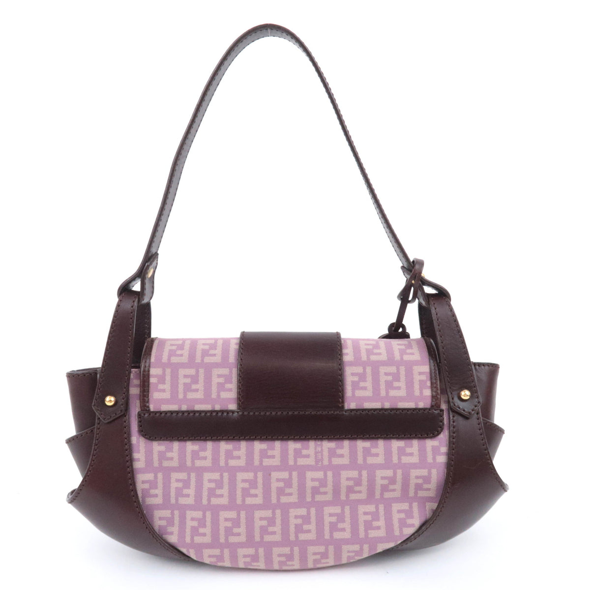 FENDI Zucchino Canvas Shoulder Bag 8BR429