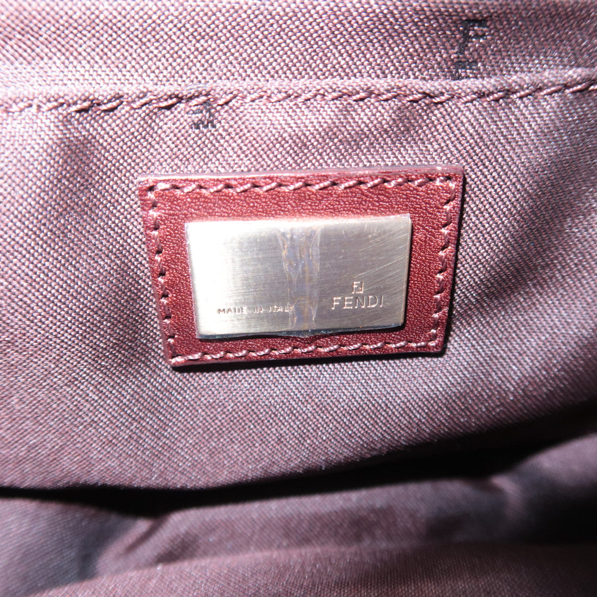 FENDI Zucchino Canvas Shoulder Bag 8BR429