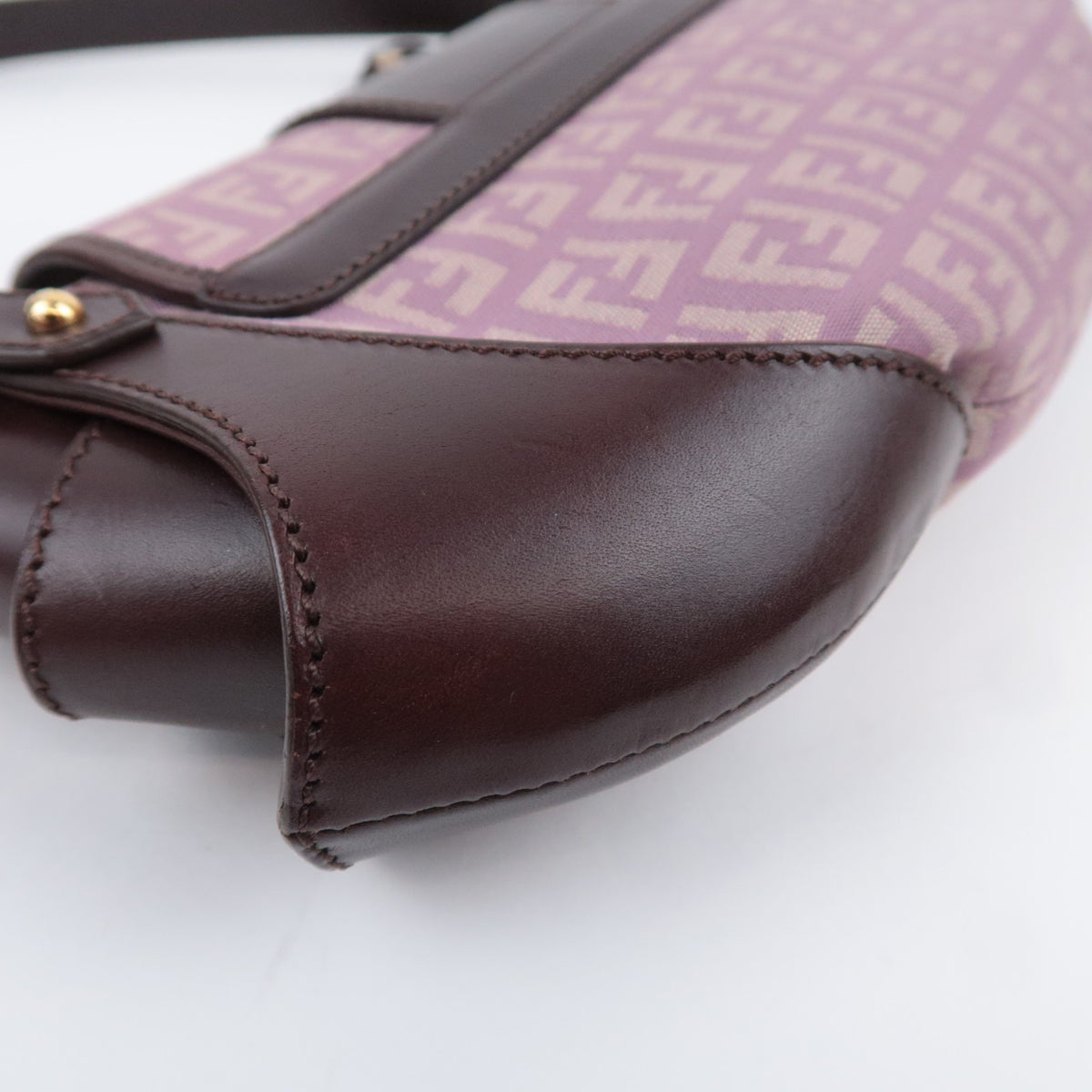 FENDI Zucchino Canvas Shoulder Bag 8BR429